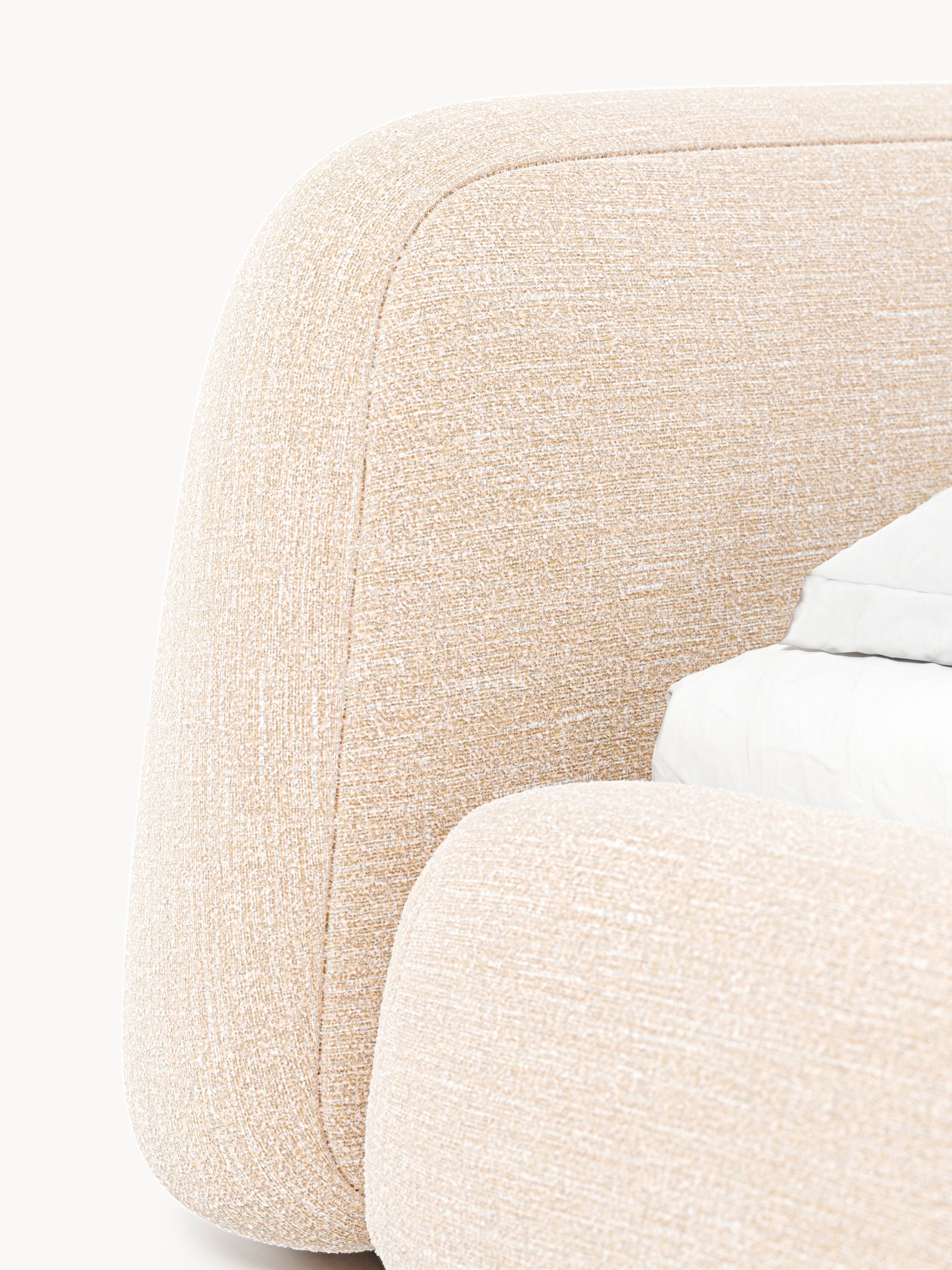 Wolke Upholstered Bouclé Bed with Storage