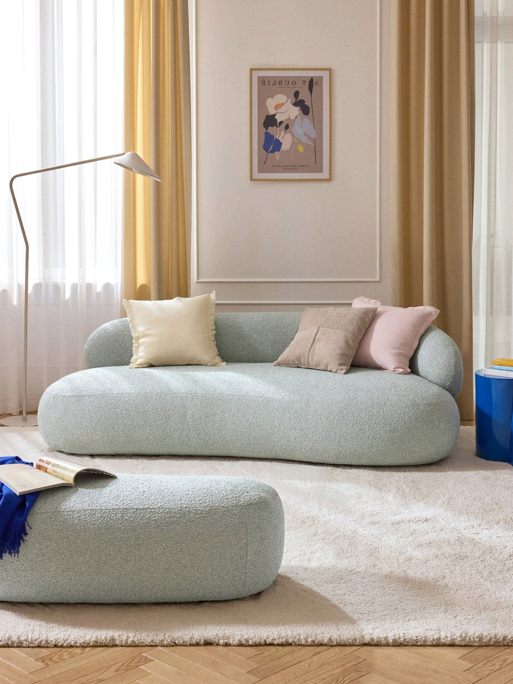 Alba Bouclé Sofa (3-seater)