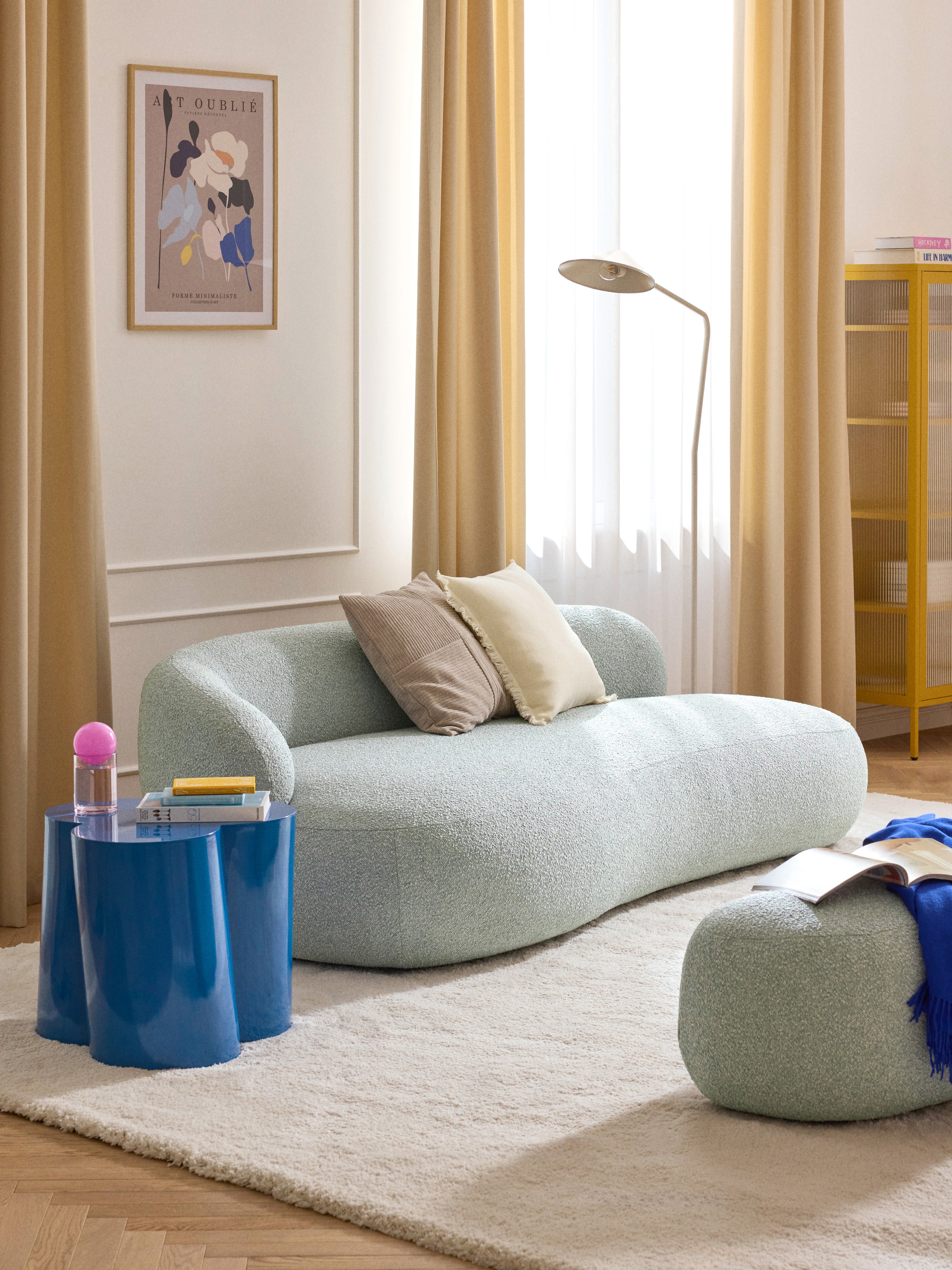 Alba Bouclé Sofa (3-seater)