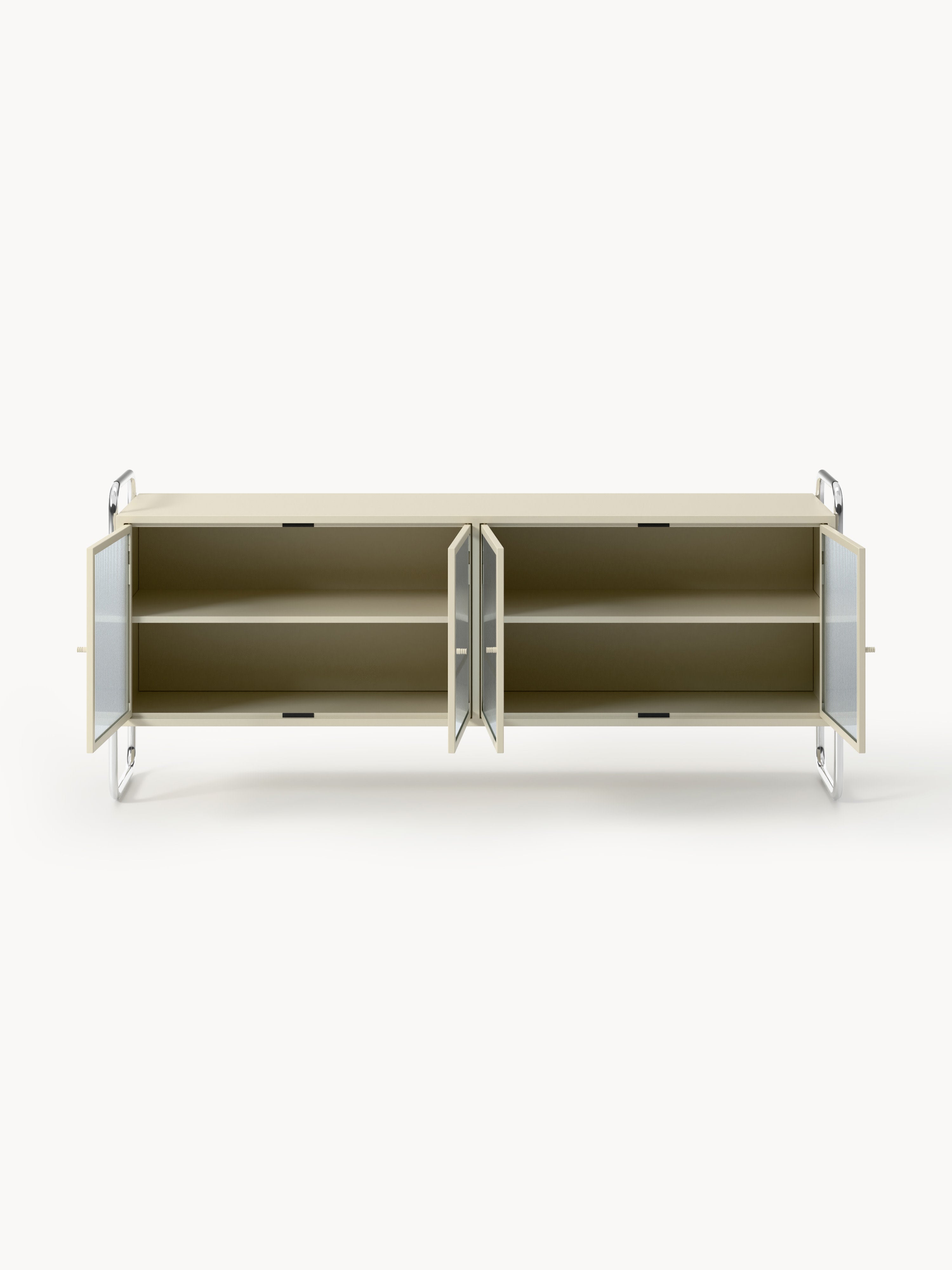 Robyn Metal Sideboard with Glass Front