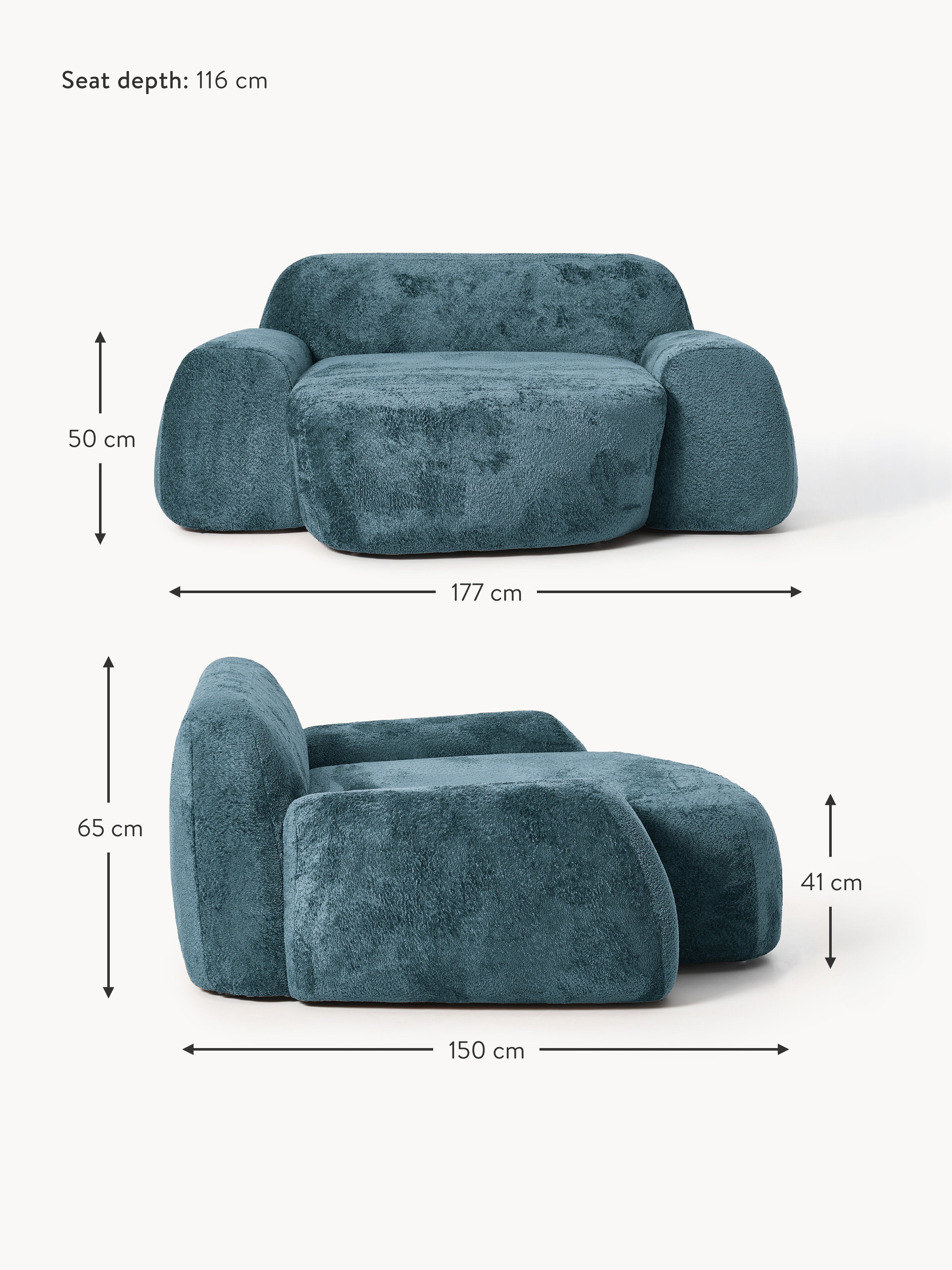 Wolke XL Teddy Bouclé Lounge Chair