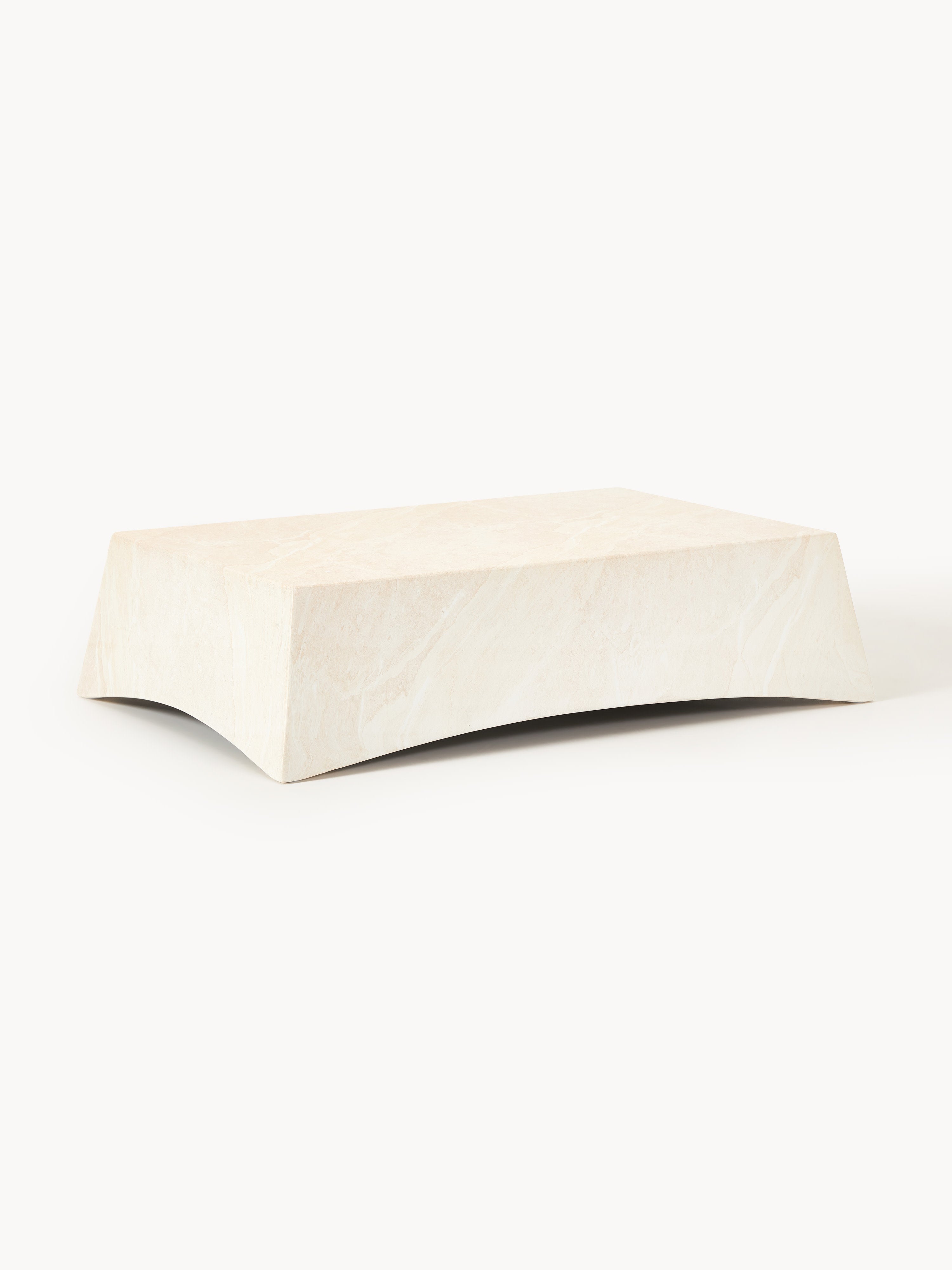 Gallery image 1 - In- & Outdoor Coffee Table Mohi with Travertine Effect, W 120 cm