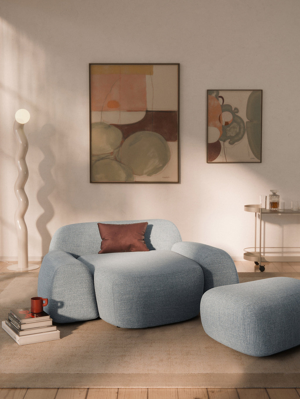 Wolke XL Bouclé Lounge Chair