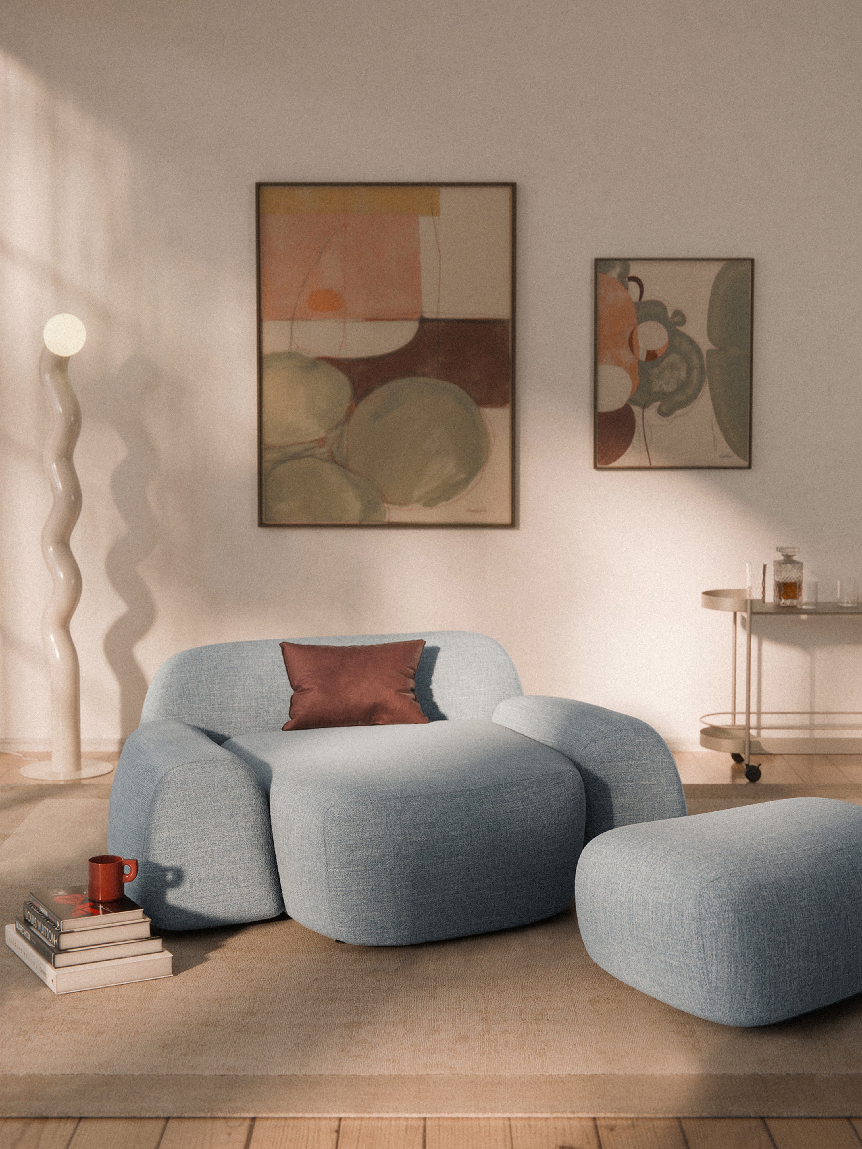 Wolke XL Bouclé Lounge Chair