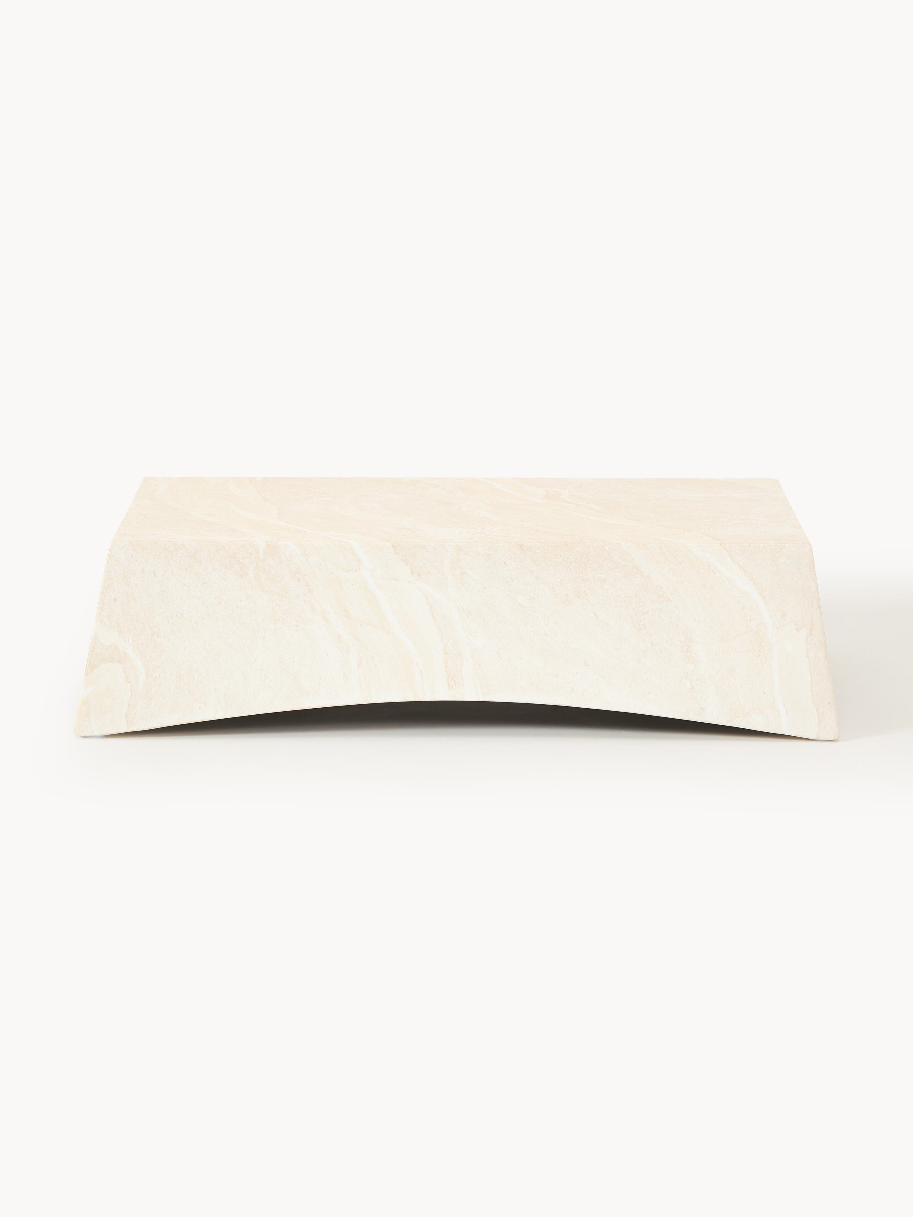 Mohi In- & Outdoor Coffee Table with Travertine Effect, W 100 cm
