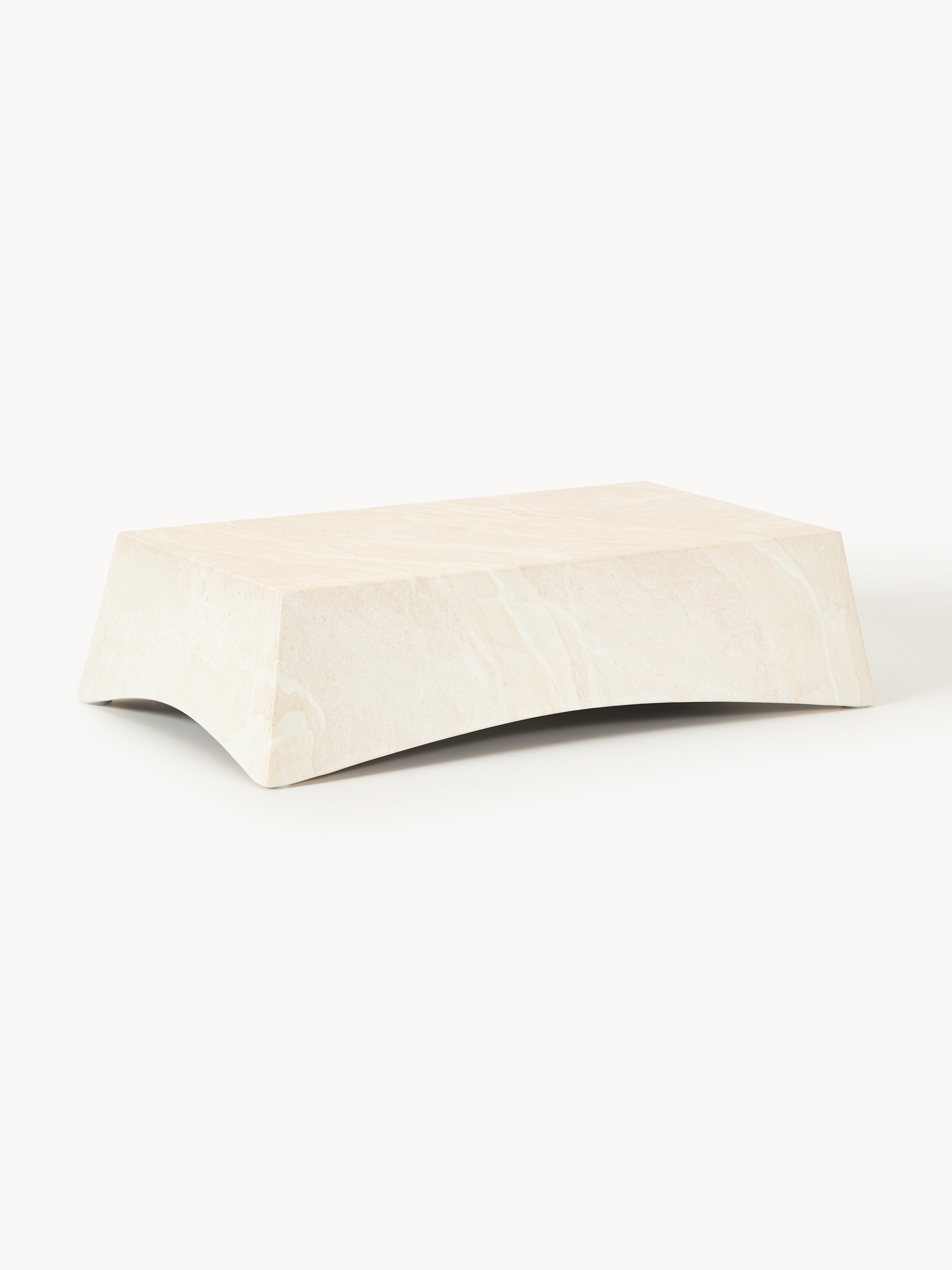 Gallery image 1 - In- & Outdoor Coffee Table Mohi with Travertine Effect, W 100 cm