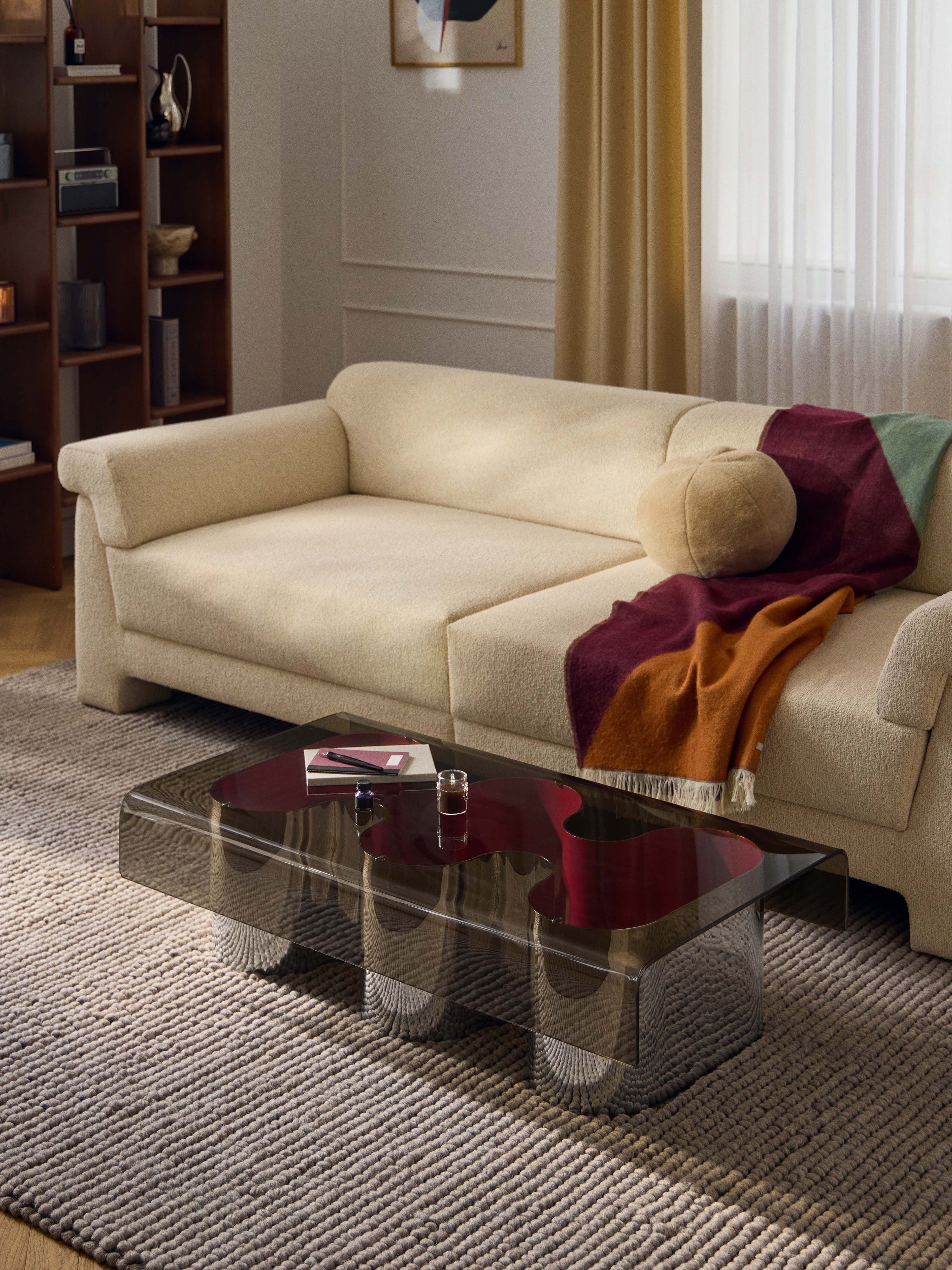 Jouri Coffee Table with Glass Top