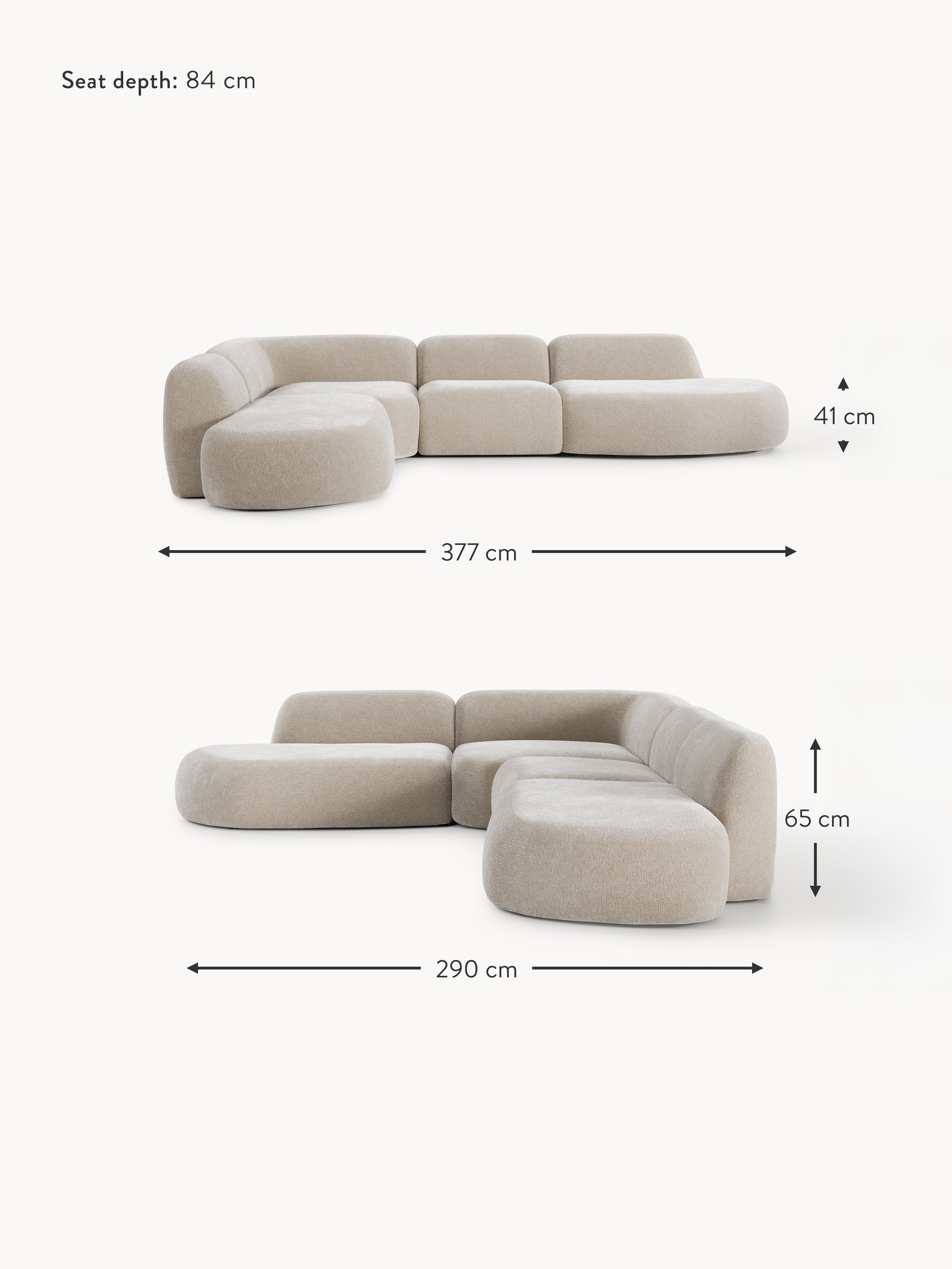 Wolke XL Modular Corner Sofa with Chaise Ends