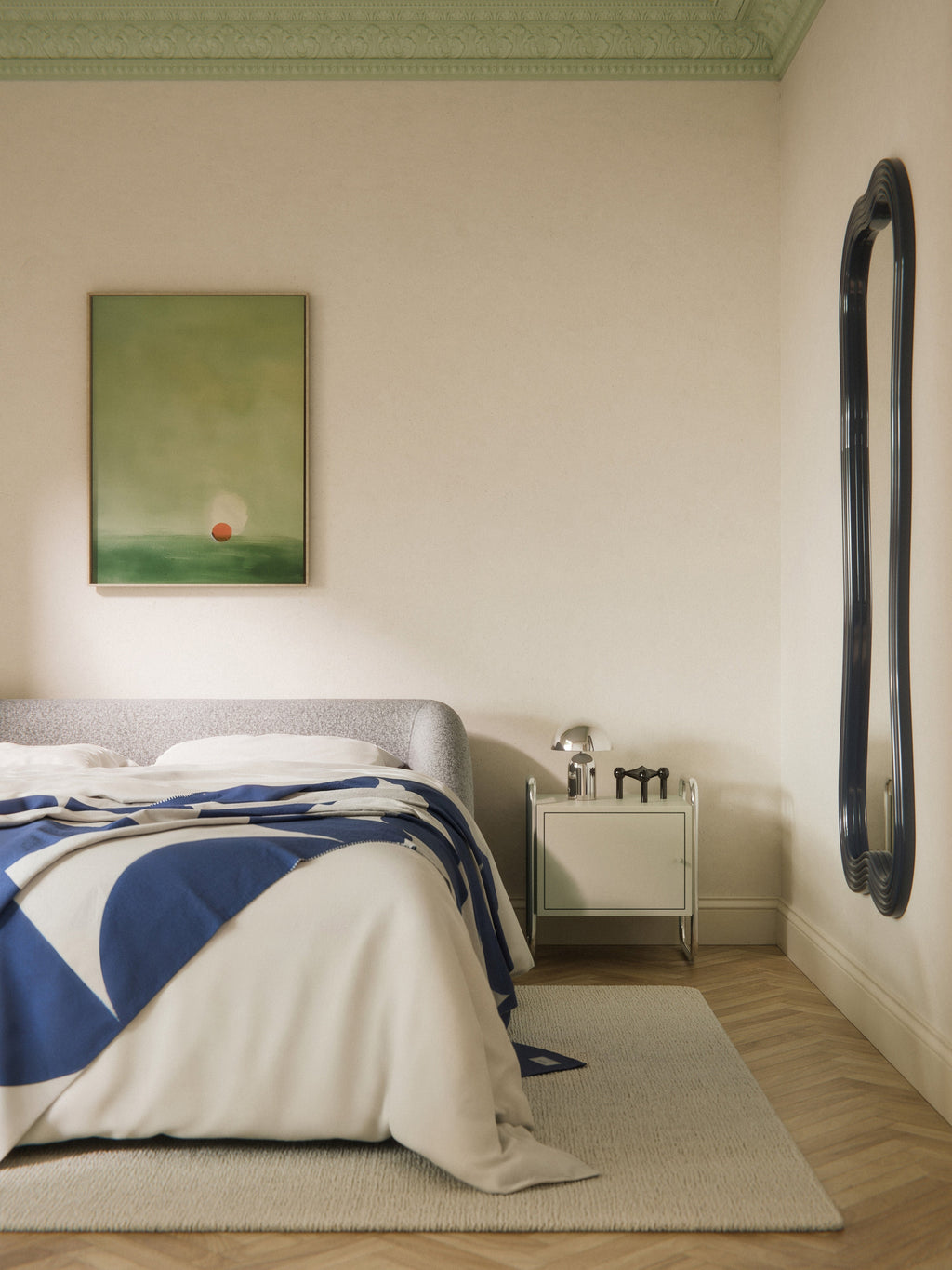 Robyn Metal Bedside Table, left- or right-hinged options