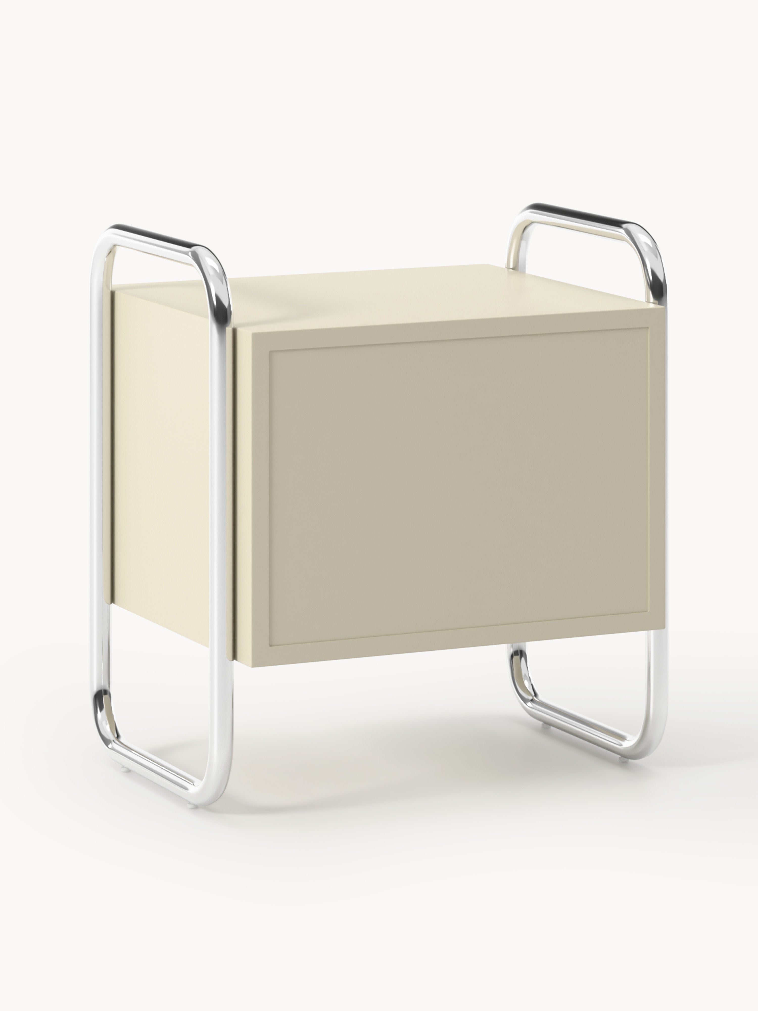 Robyn Metal Bedside Table, left- or right-hinged options