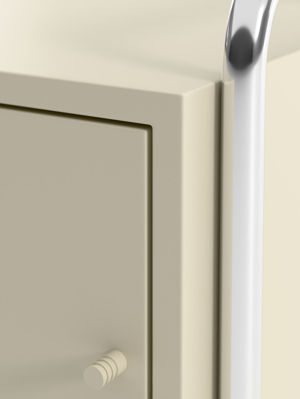 Robyn Metal Bedside Table, left- or right-hinged options