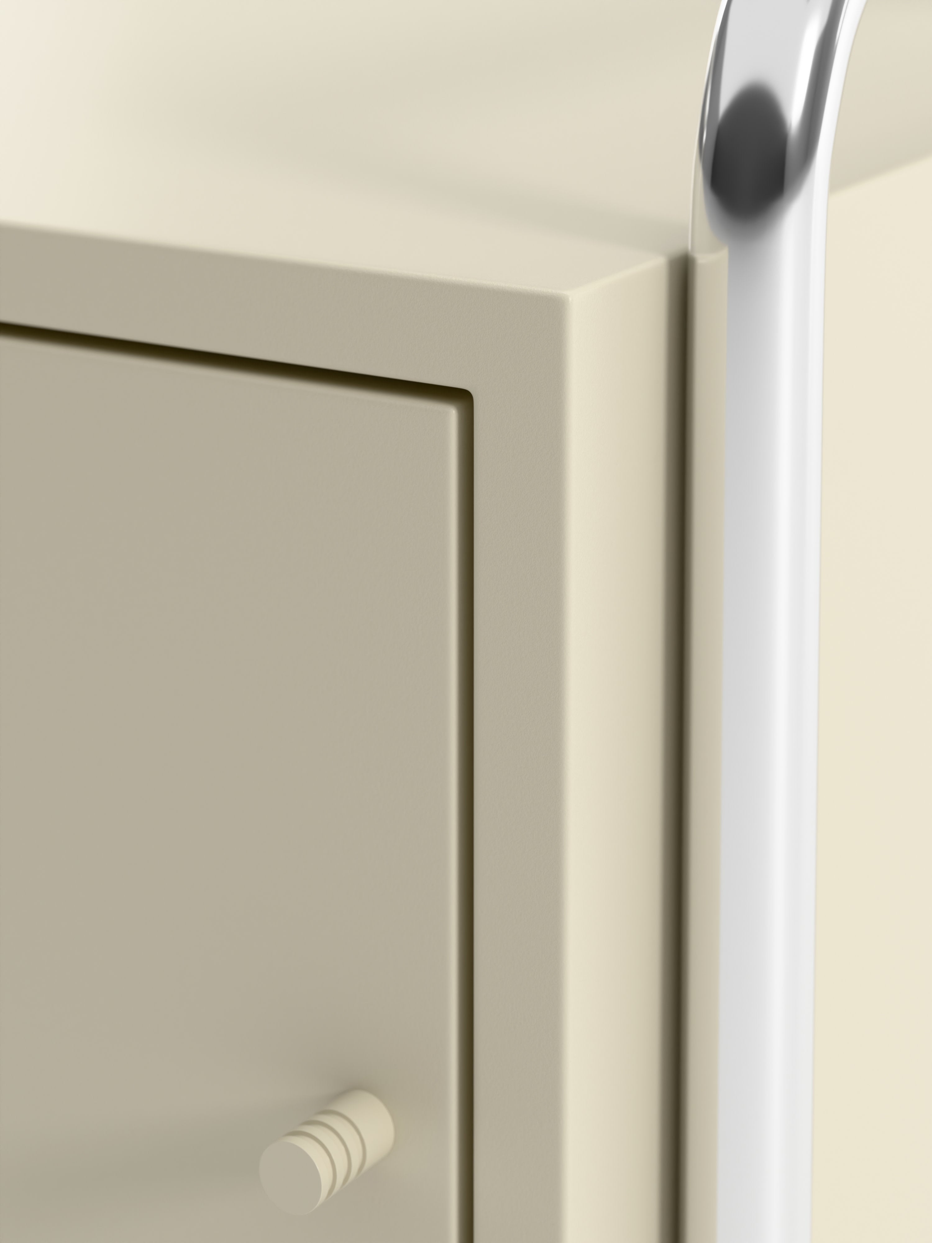 Robyn Metal Bedside Table, left- or right-hinged options