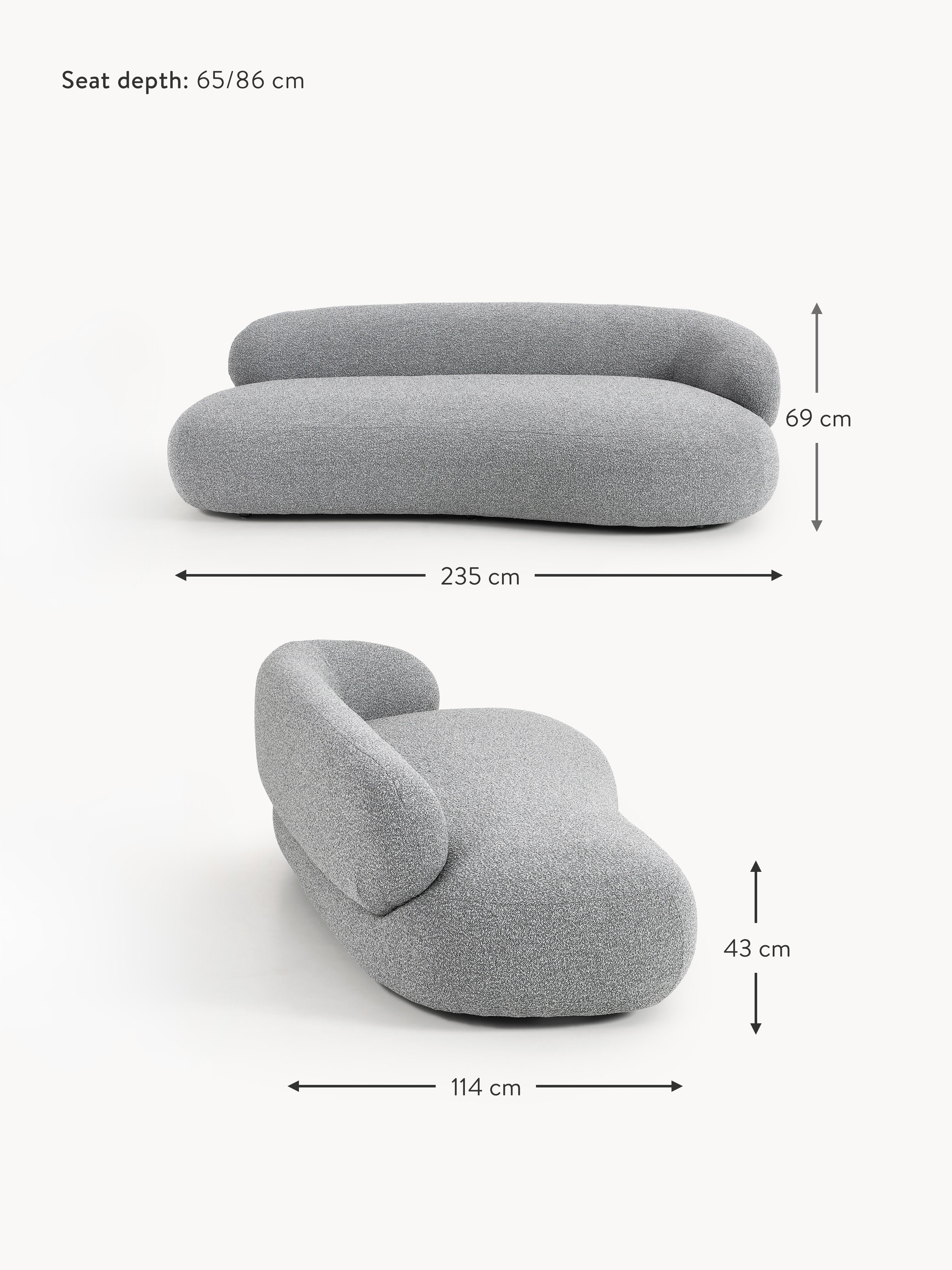 Alba Bouclé Sofa (3-seater)