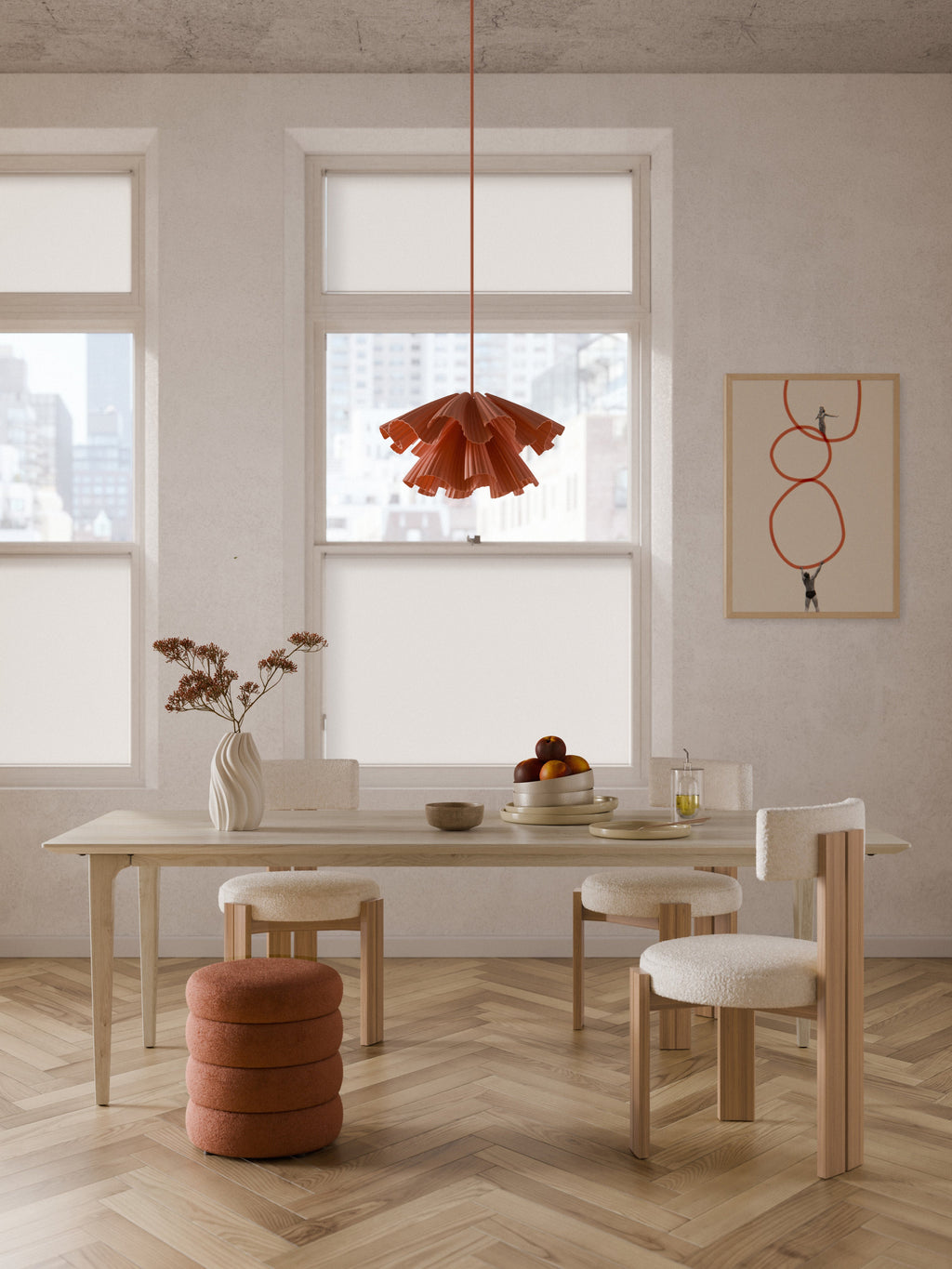 Archie Oak Wood Dining Table, in various sizes
