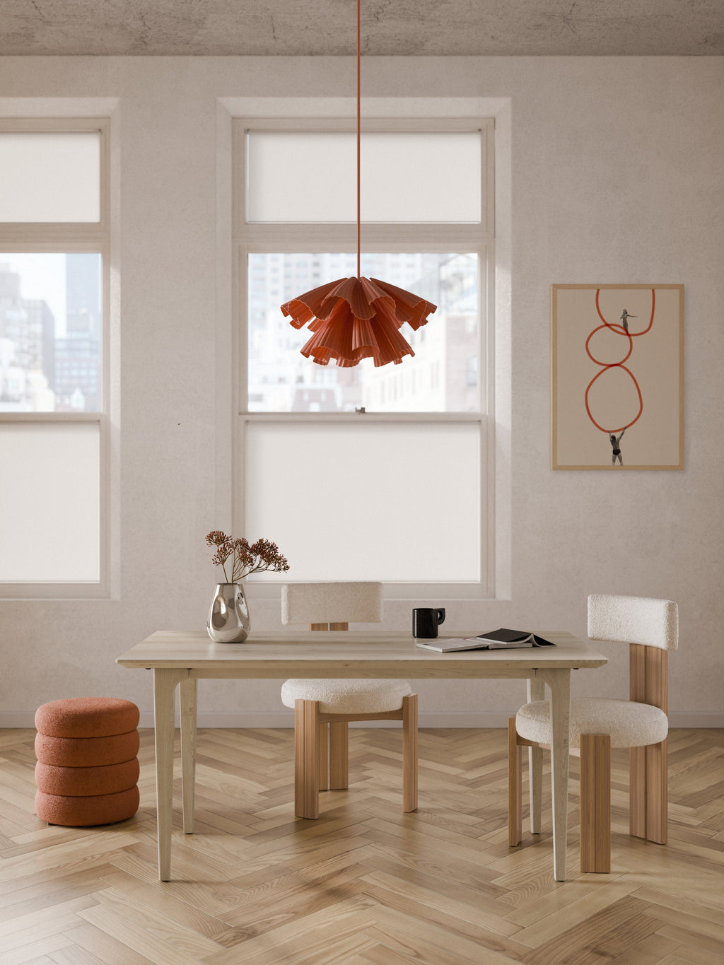 Archie Oak Wood Dining Table, in various sizes