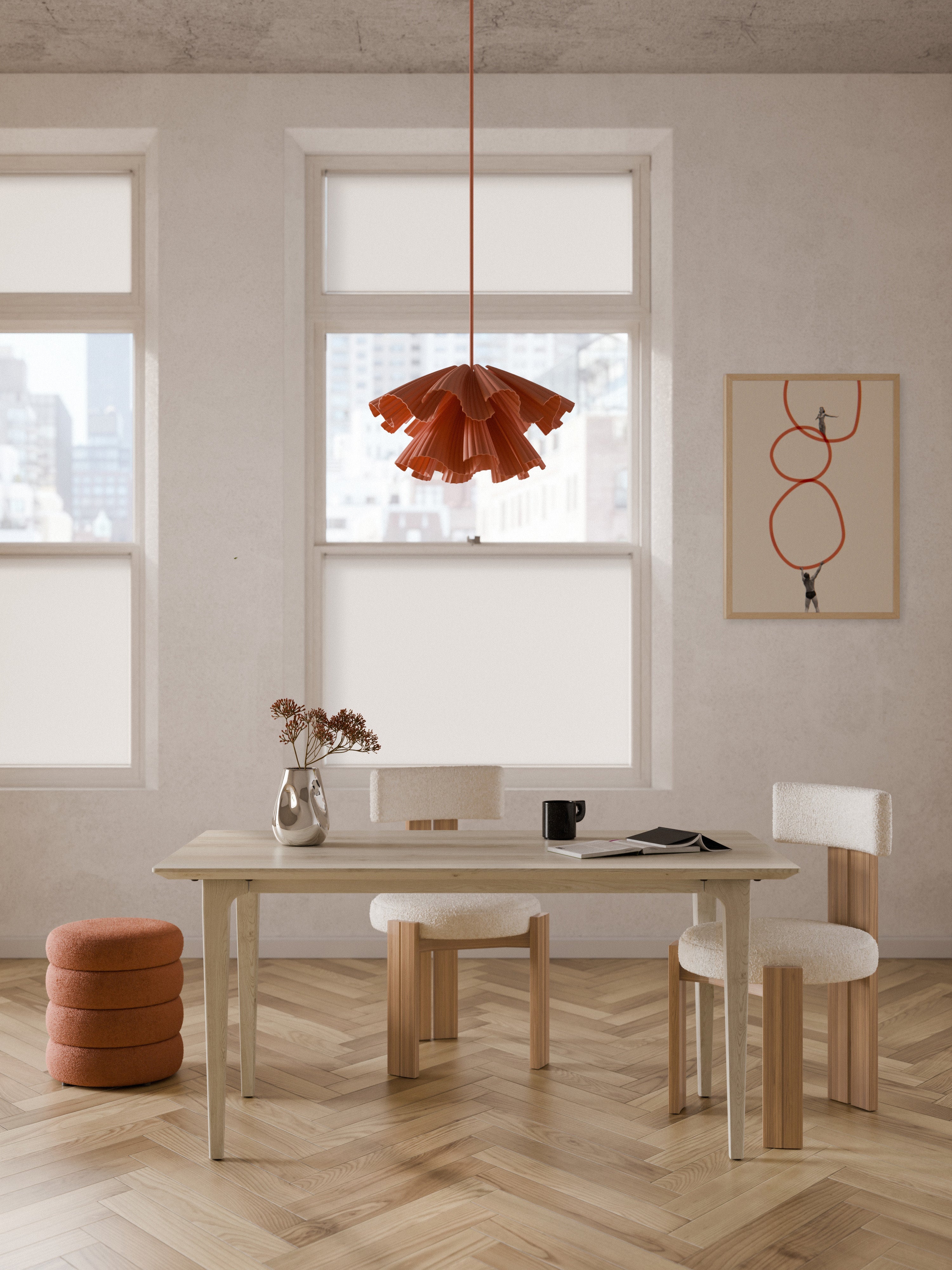 Archie Oak Wood Dining Table, in various sizes