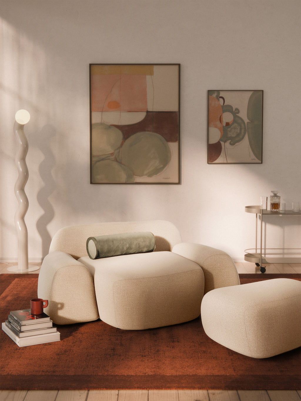 Wolke XL Bouclé Lounge Chair