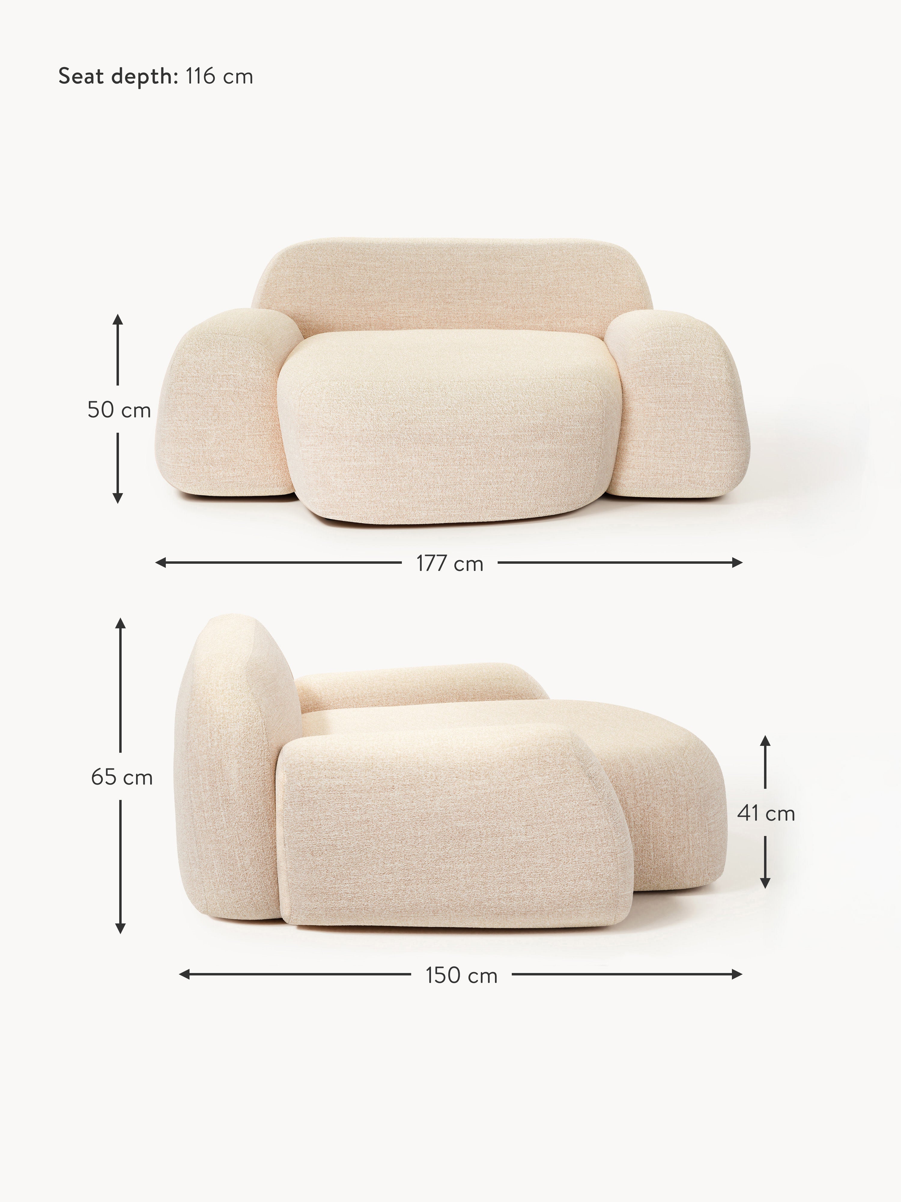 Wolke XL Bouclé Lounge Chair