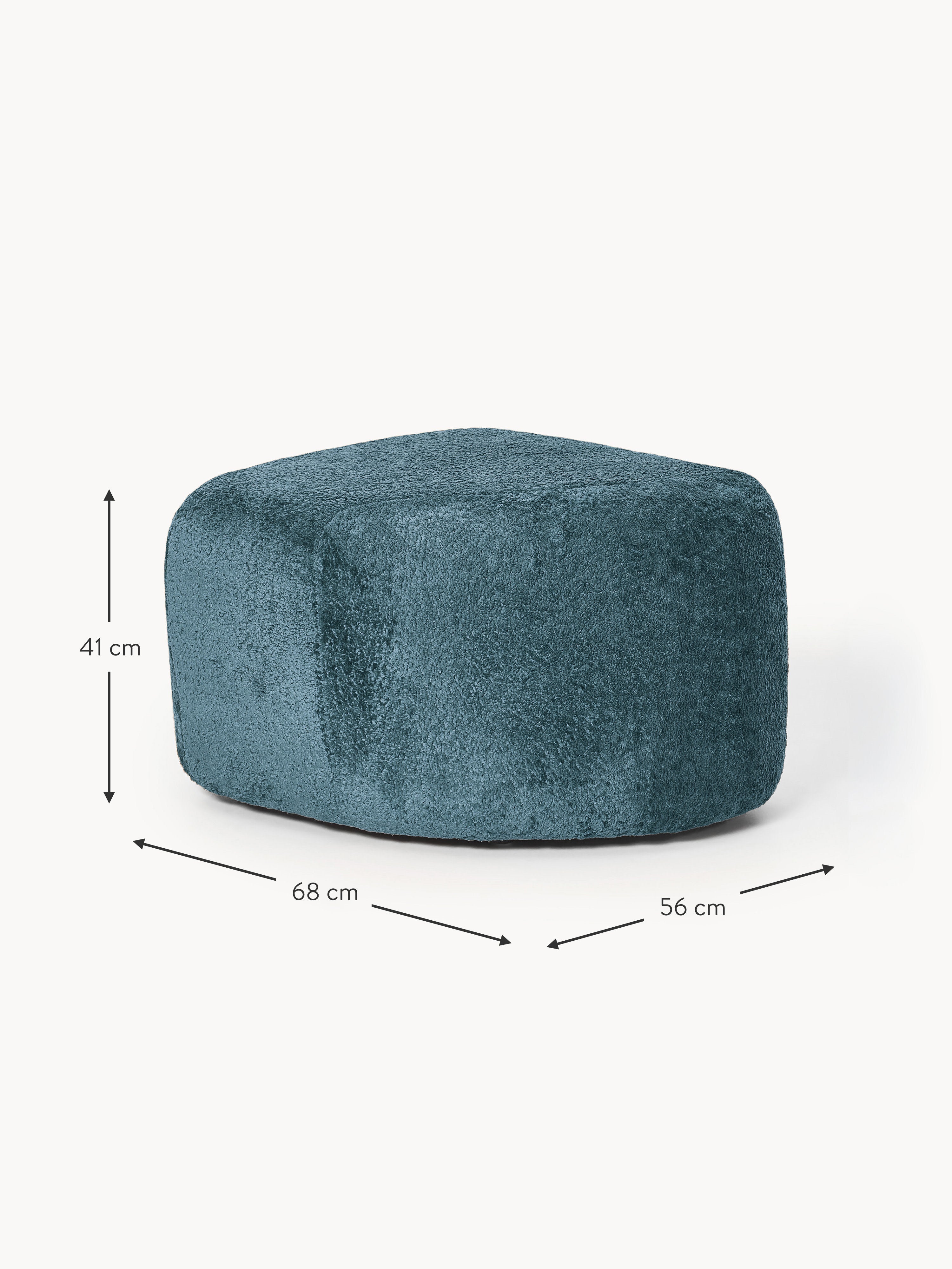 Wolke Oval Teddy Bouclé Ottoman