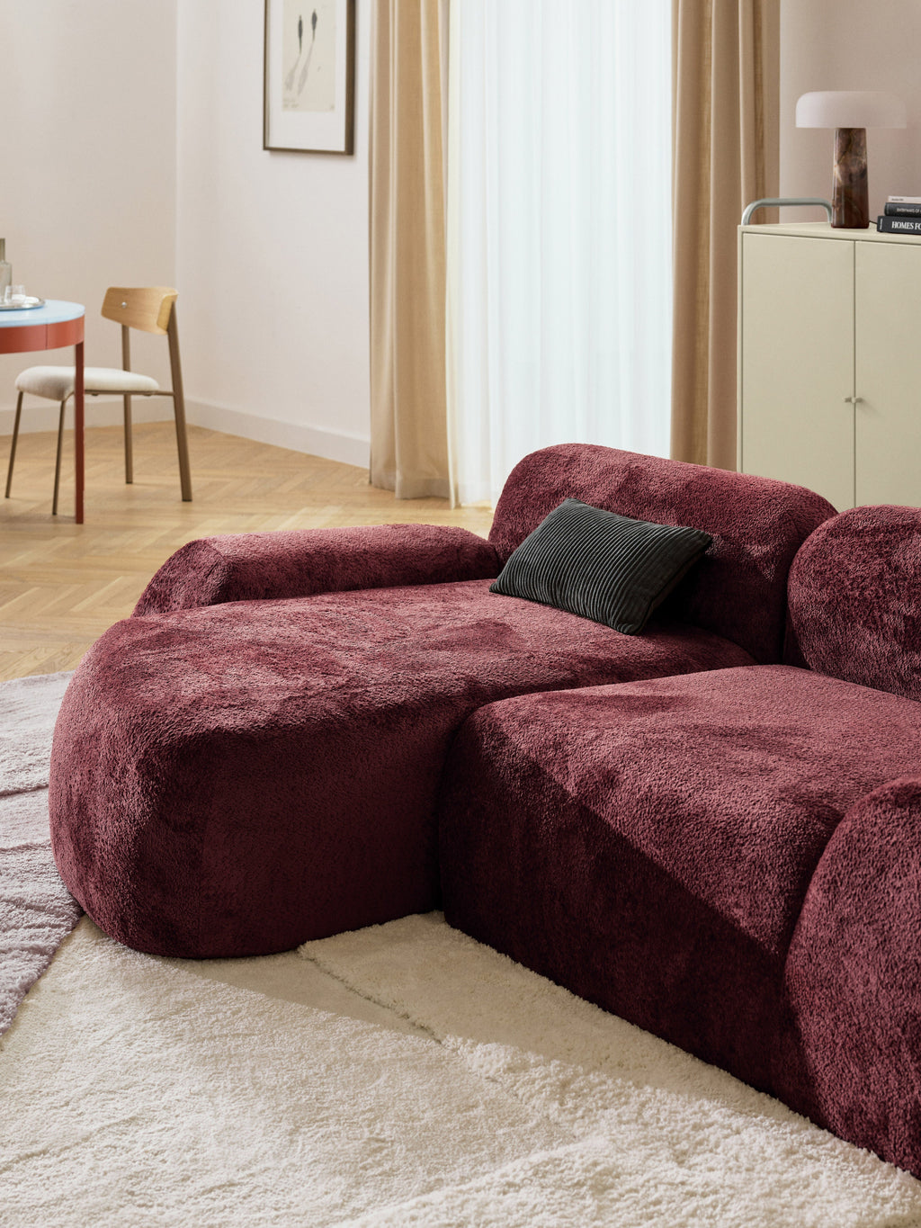 Wolke Modular Teddy Bouclé Corner Sofa (3-seater)