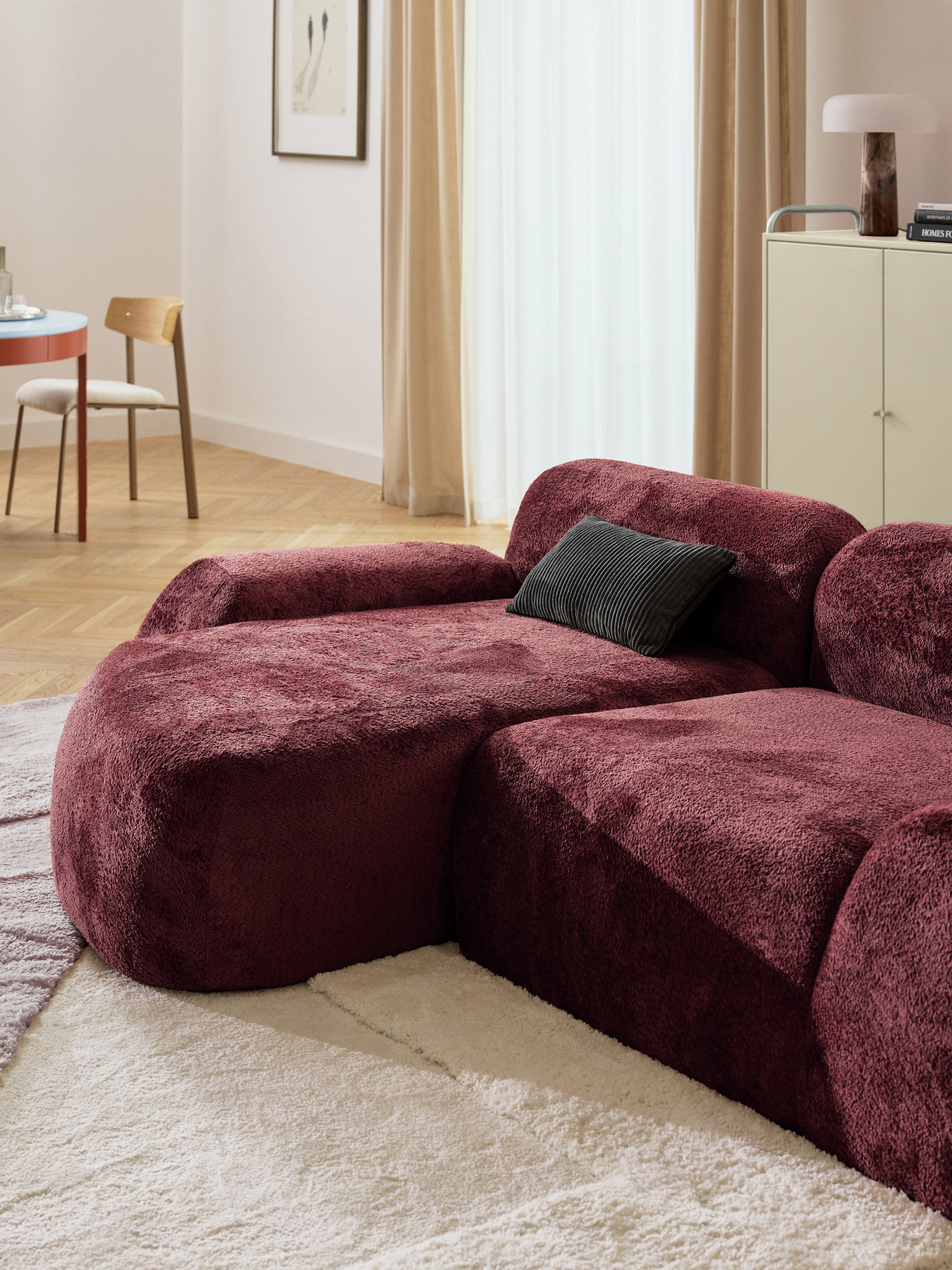 Wolke Modular Teddy Bouclé Corner Sofa (3-seater)