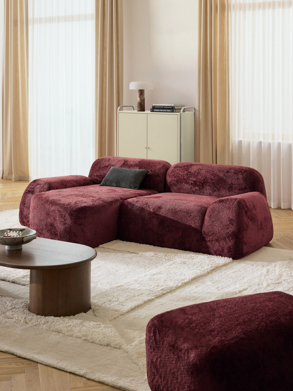 Wolke Modular Teddy Bouclé Corner Sofa (3-seater)