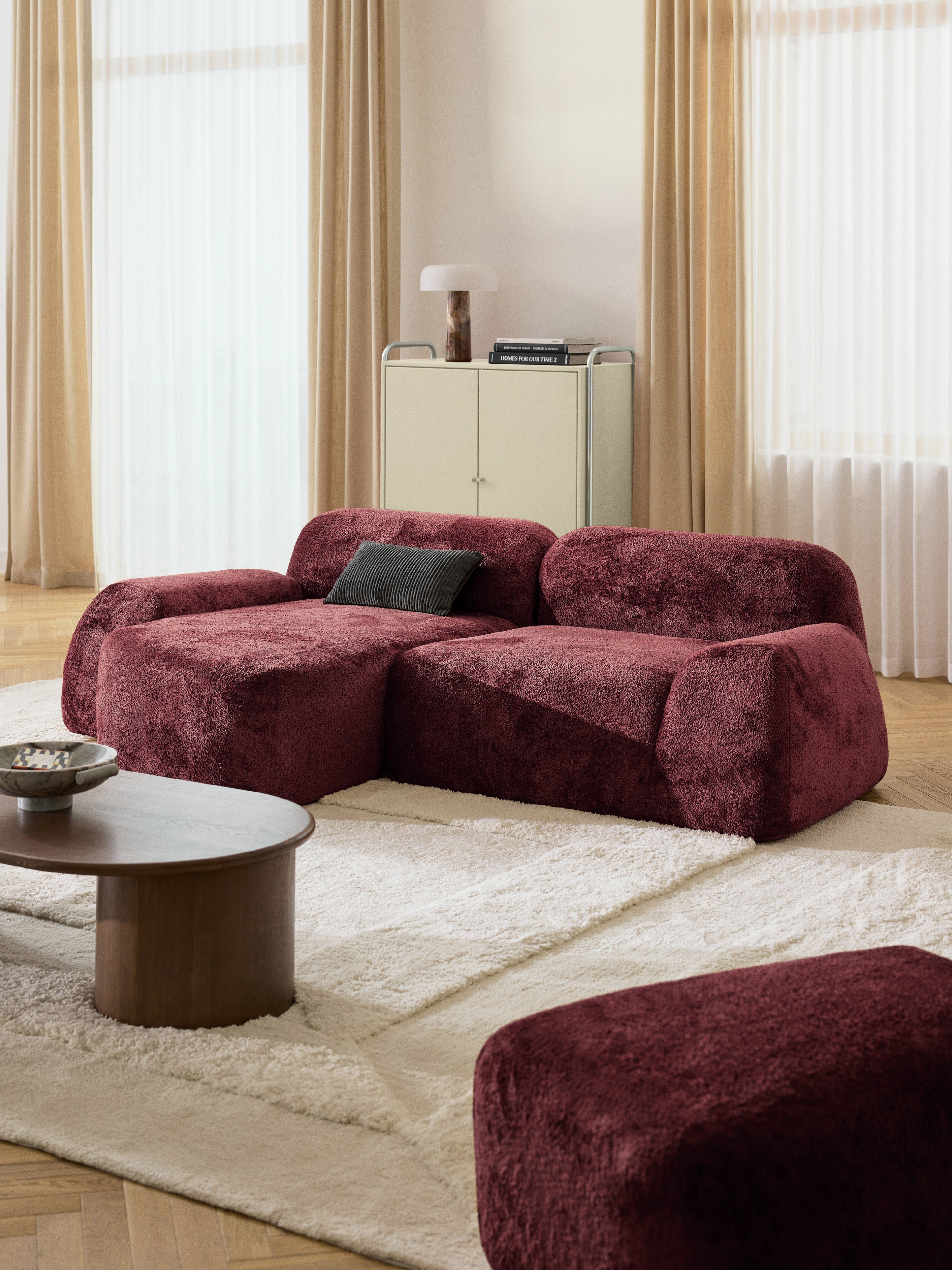 Wolke Modular Teddy Bouclé Corner Sofa (3-seater)