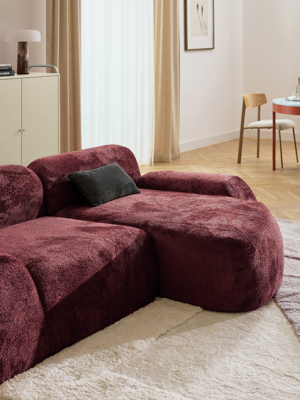 Wolke Modular Teddy Bouclé Corner Sofa (3-seater)