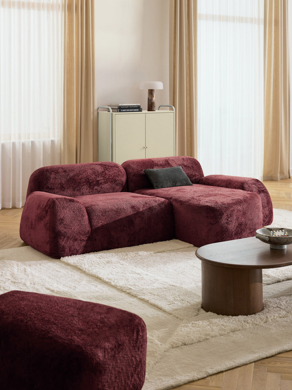 Wolke Modular Teddy Bouclé Corner Sofa (3-seater)