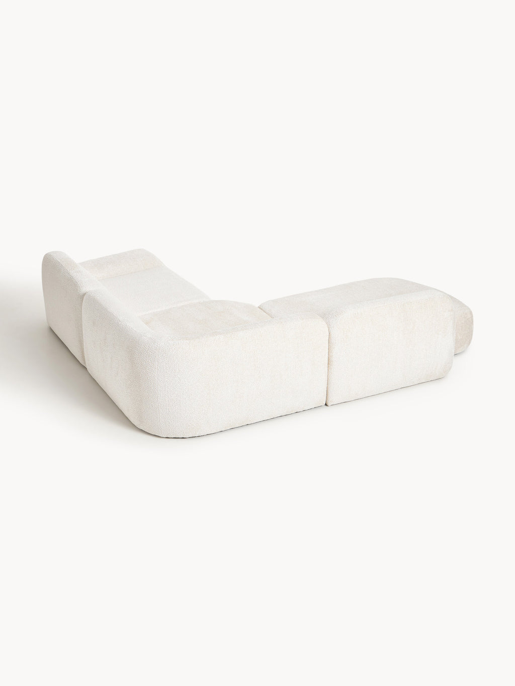 Wolke Modular Teddy Bouclé Corner Sofa (4-seater) with Chaise End