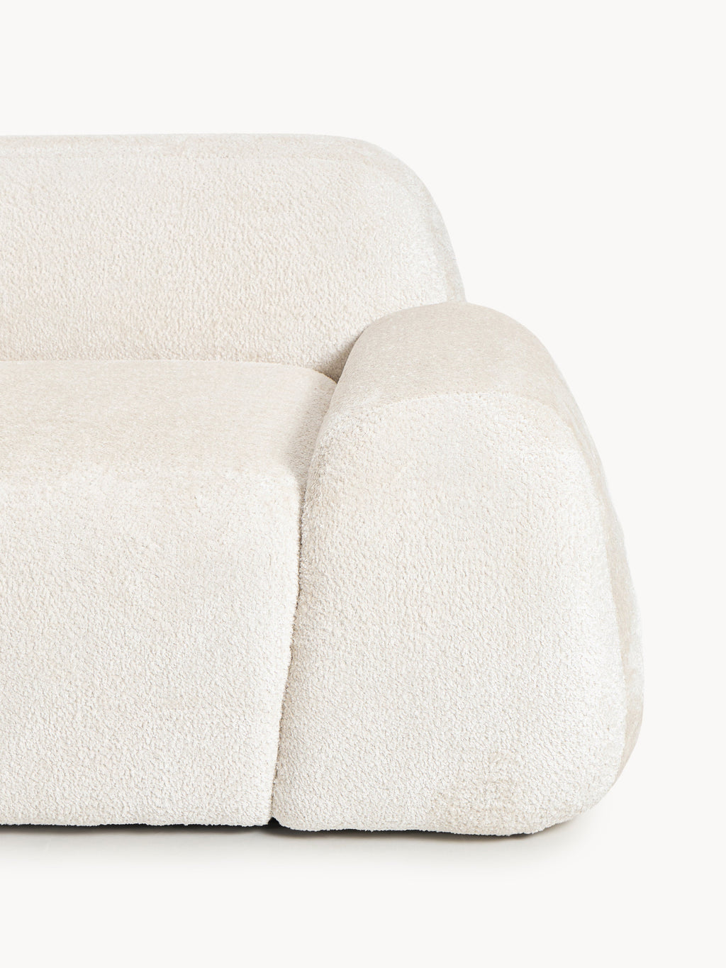 Wolke Modular Teddy Bouclé Corner Sofa (4-seater) with Chaise End