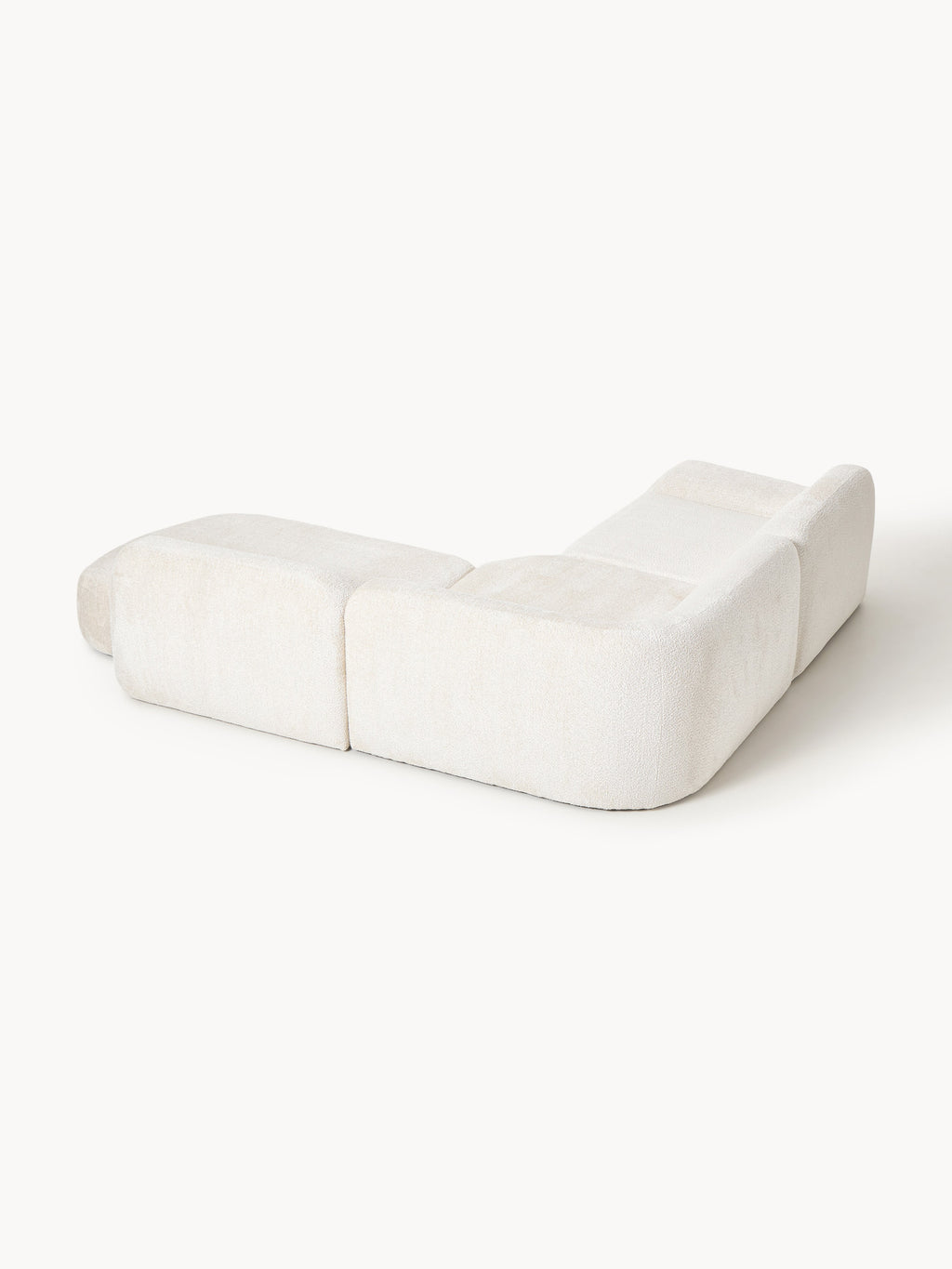 Wolke Modular Teddy Bouclé Corner Sofa (4-seater) with Chaise End