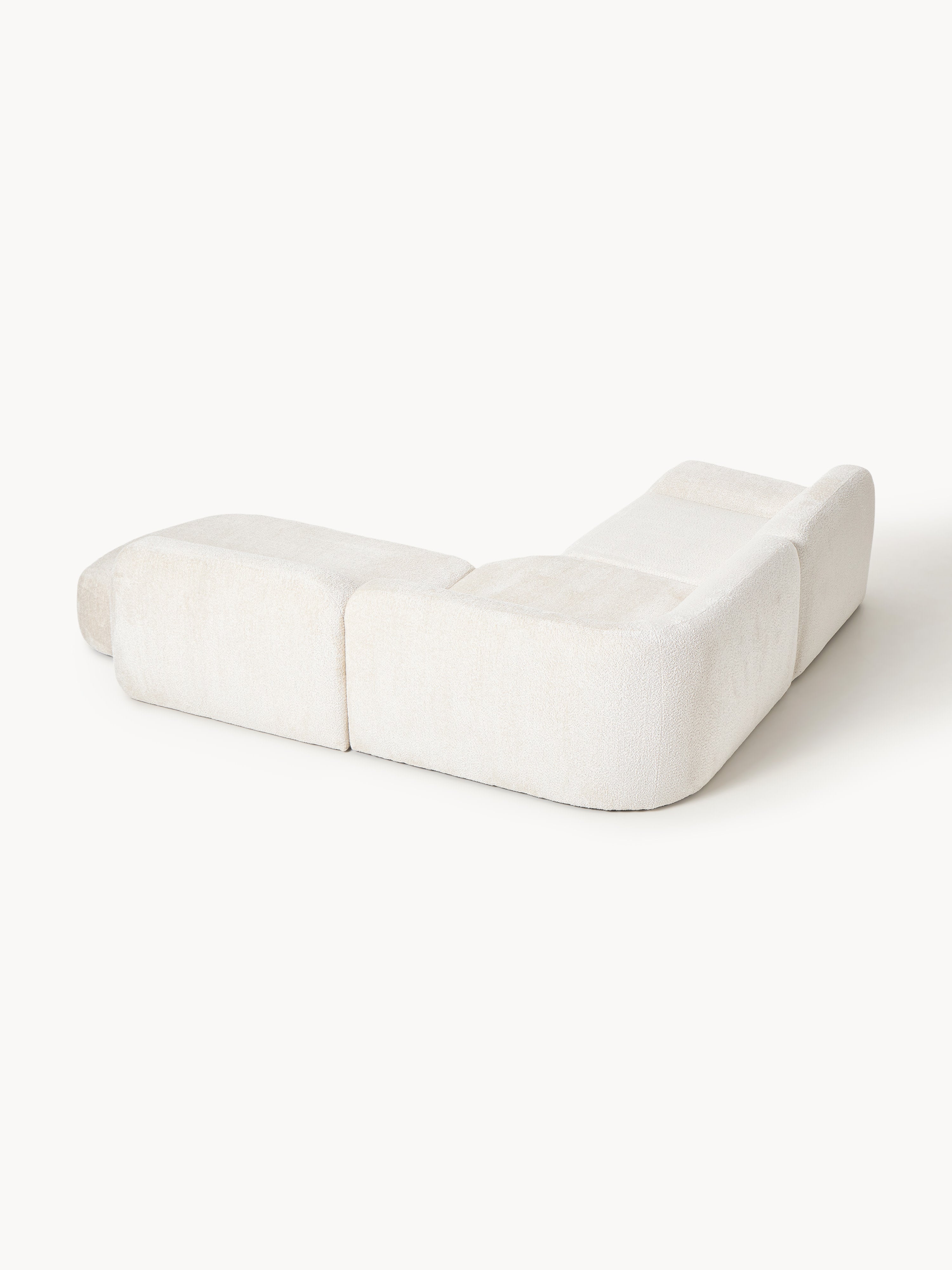 Wolke Modular Teddy Bouclé Corner Sofa (4-seater) with Chaise End