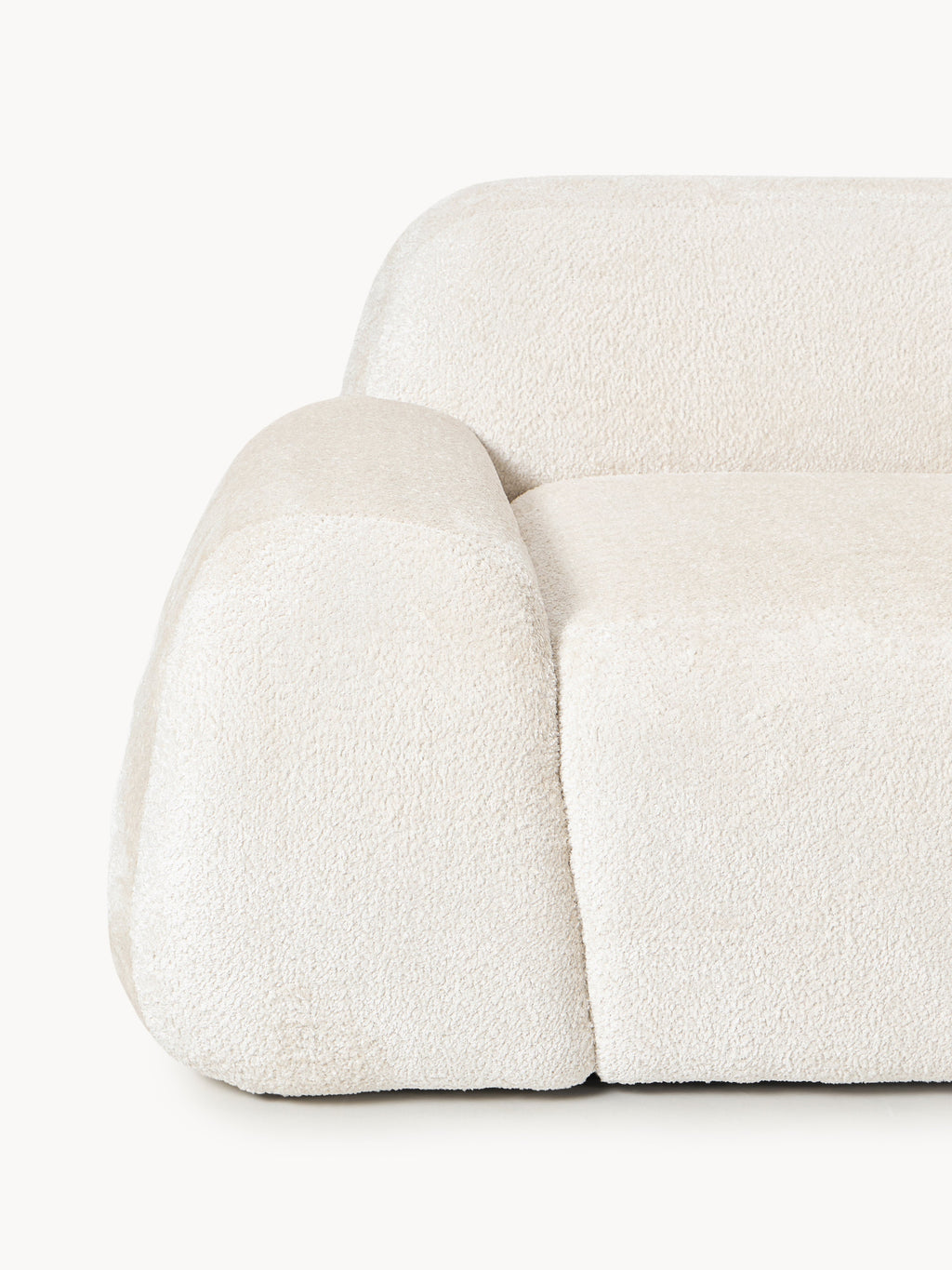 Wolke Modular Teddy Bouclé Corner Sofa (4-seater) with Chaise End