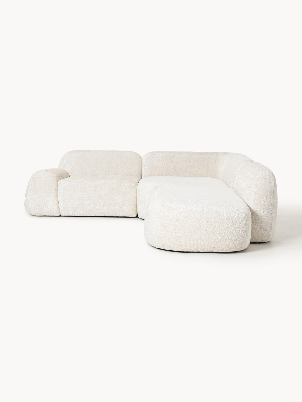 Wolke Modular Teddy Bouclé Corner Sofa (4-seater) with Chaise End