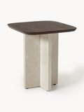 Gallery image 1 - Oak Wood and Marble Side Table Naida