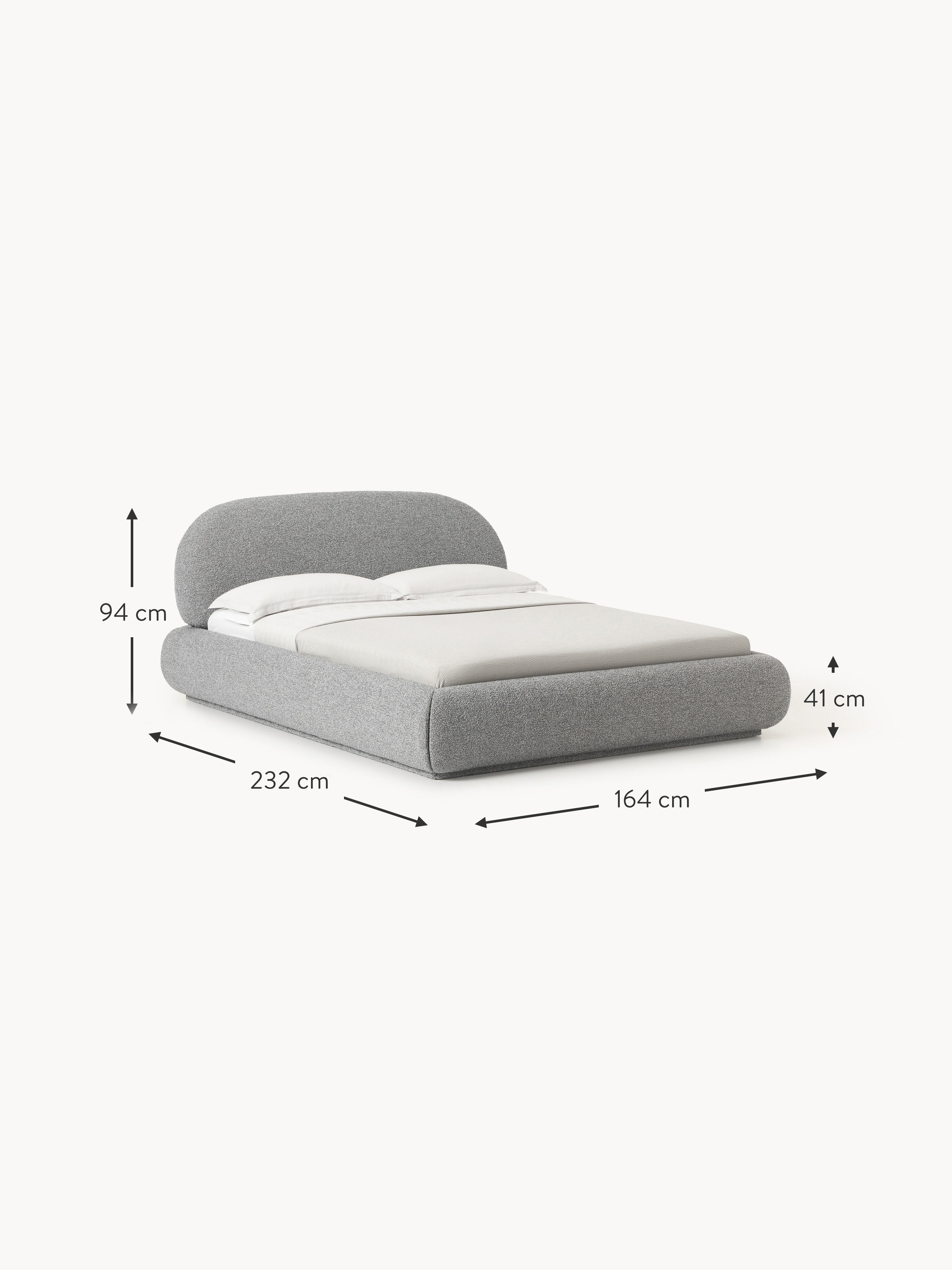 Alba Upholstered Bouclé Bed