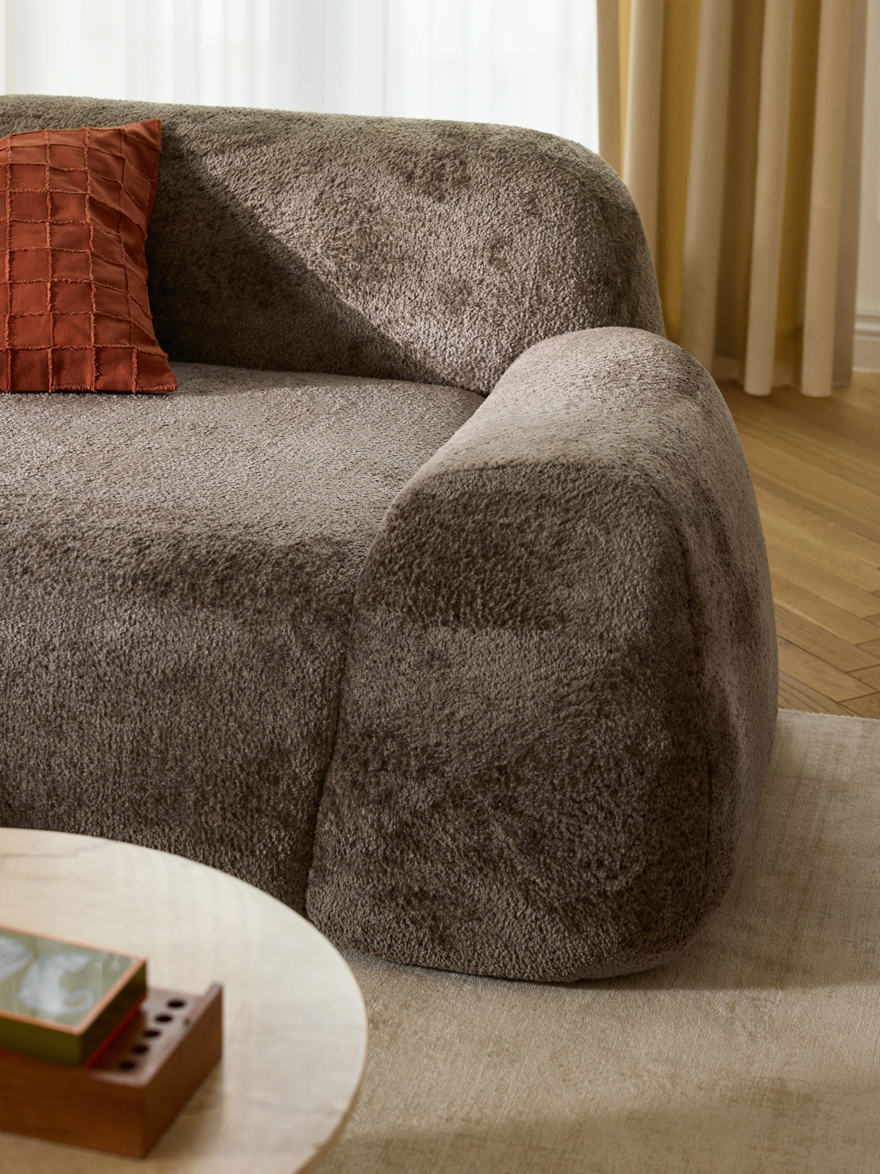 Wolke Modular Teddy Bouclé Corner Sofa (3-seater)