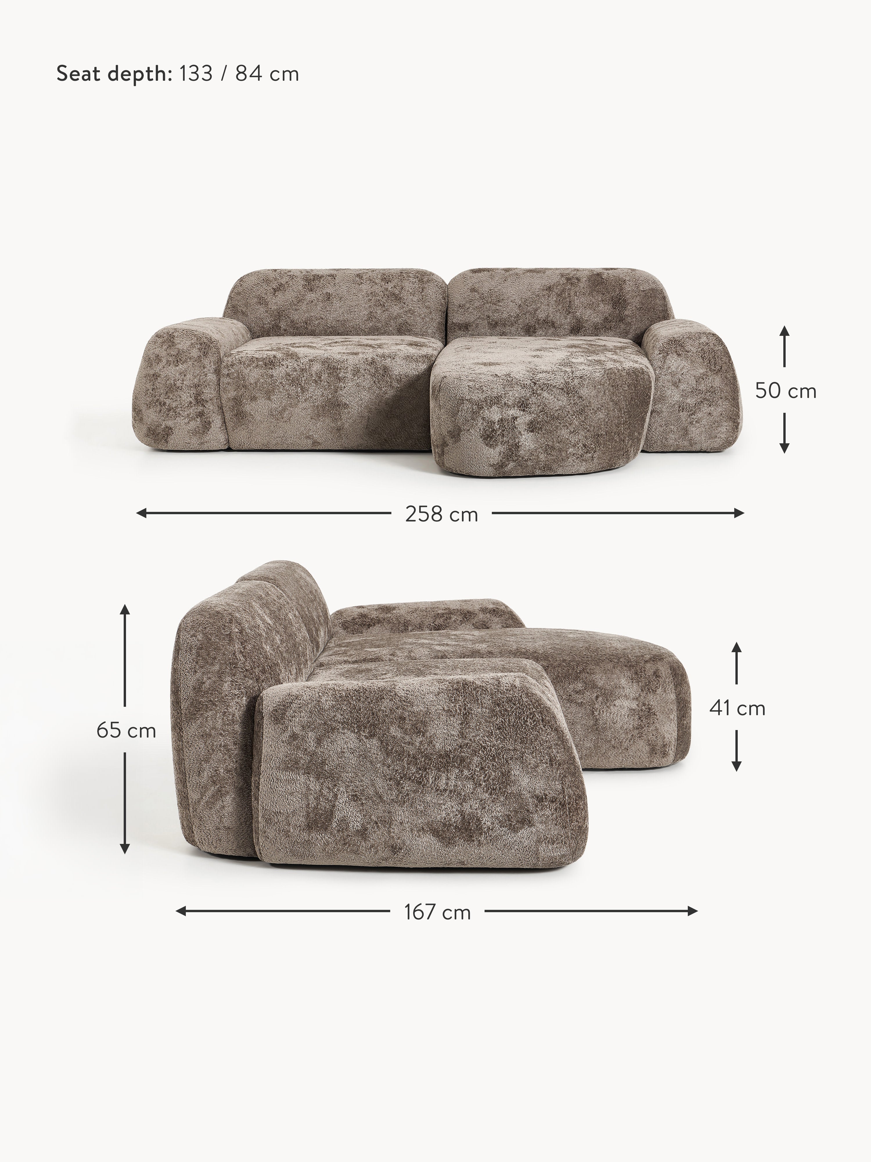 Wolke Modular Teddy Bouclé Corner Sofa (3-seater)