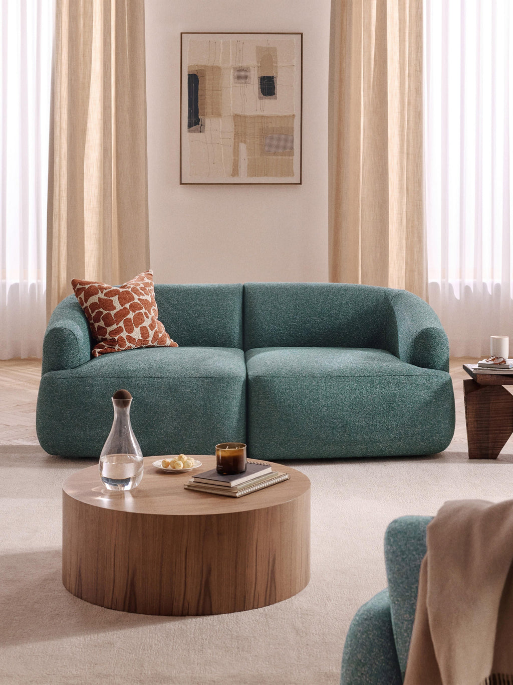 Sofia Modular Bouclé Sofa (2-seater)