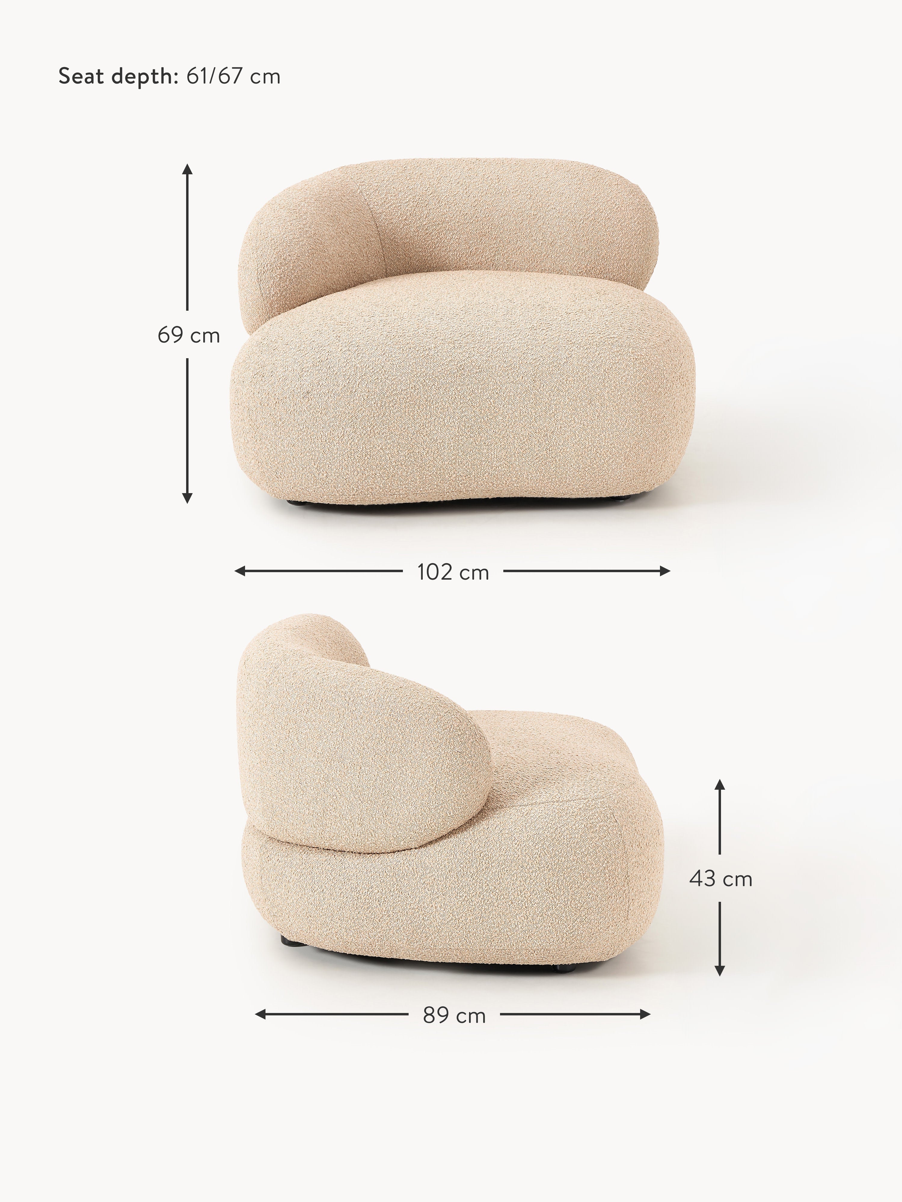 Alba Bouclé Lounge Armchair