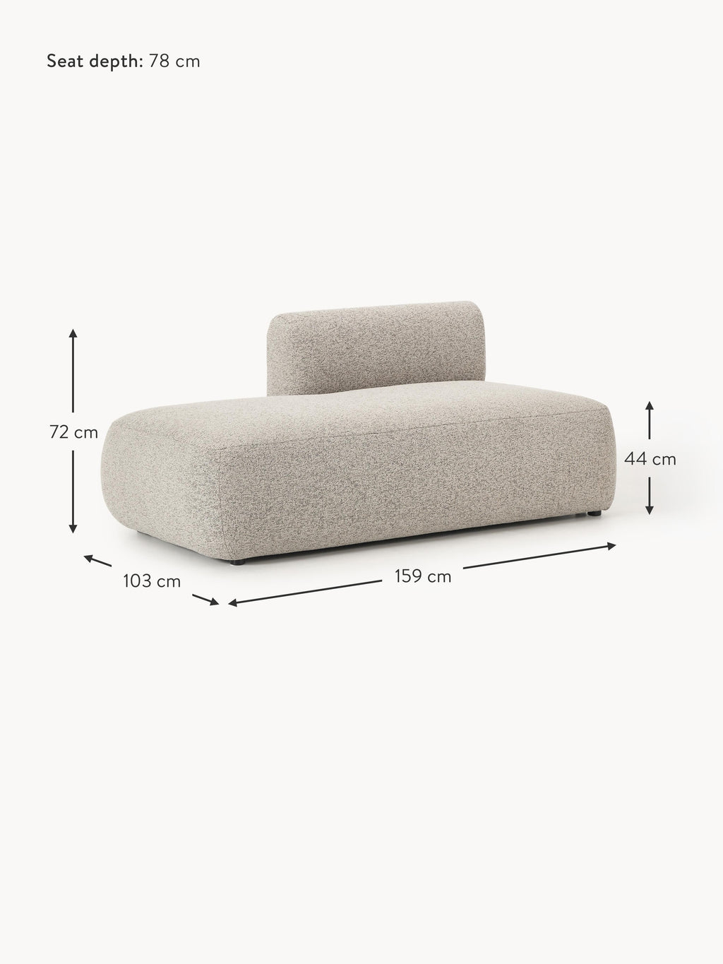 Sofia Bouclé Chaise Module
