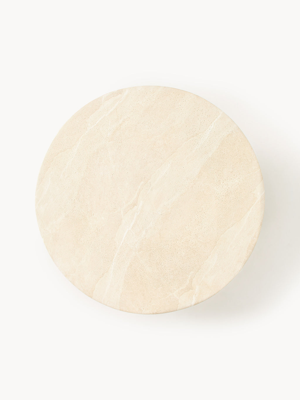 Jael XL Travertine Effect Round Coffee Table