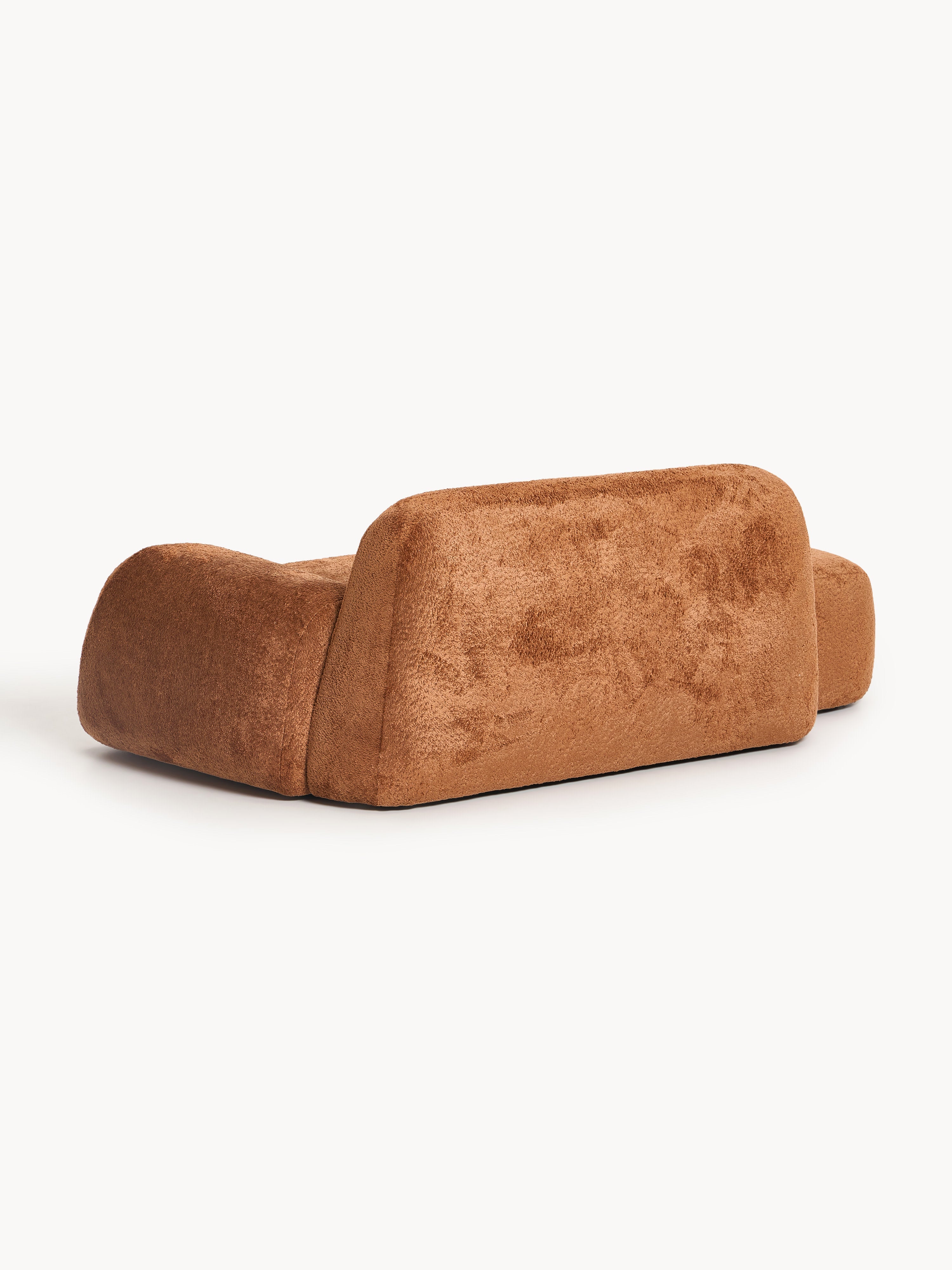 Wolke Teddy Bouclé Sofa (2-seater) with Chaise End