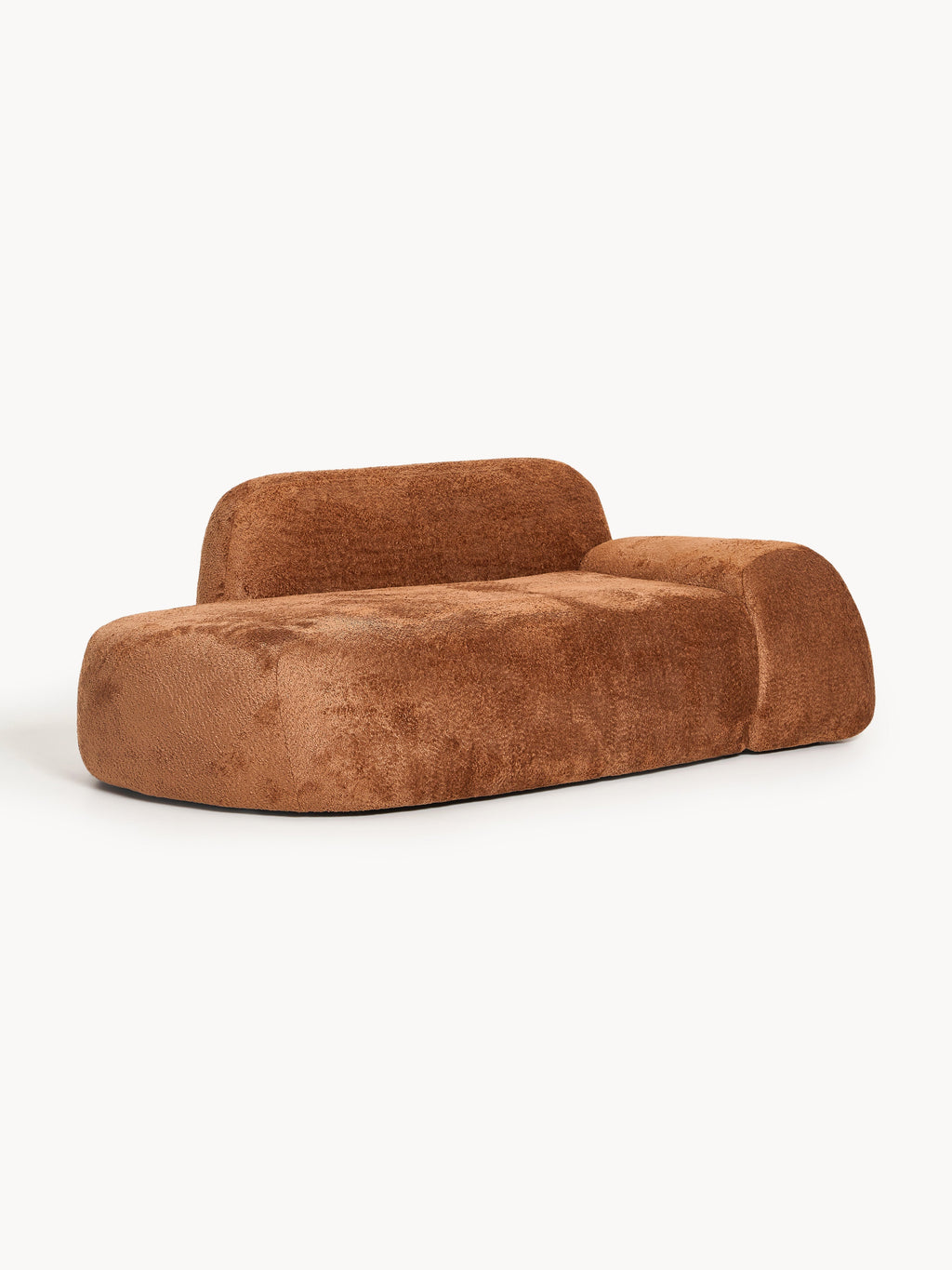 Wolke Teddy Bouclé Sofa (2-seater) with Chaise End