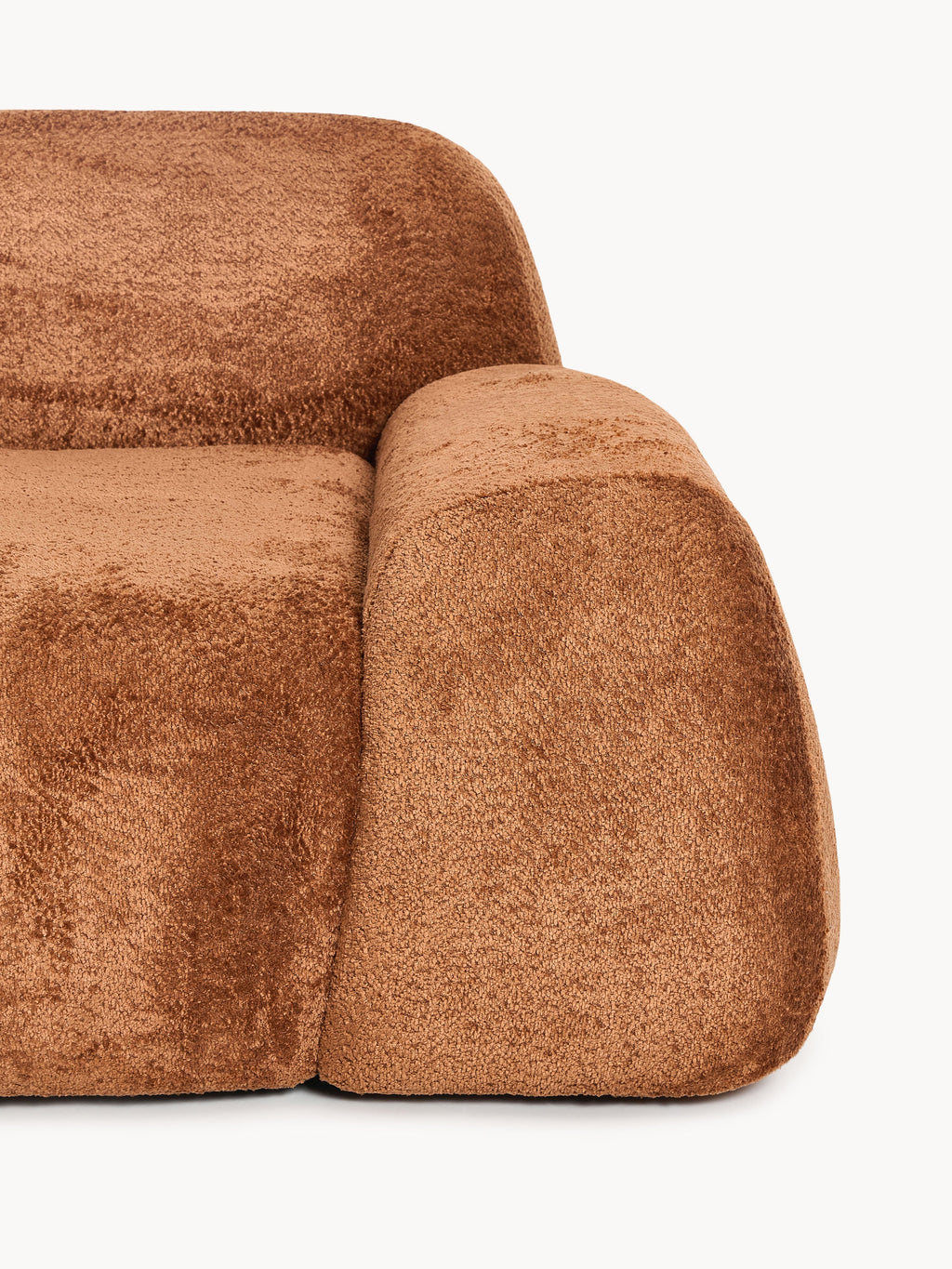 Wolke Teddy Bouclé Sofa (2-seater) with Chaise End