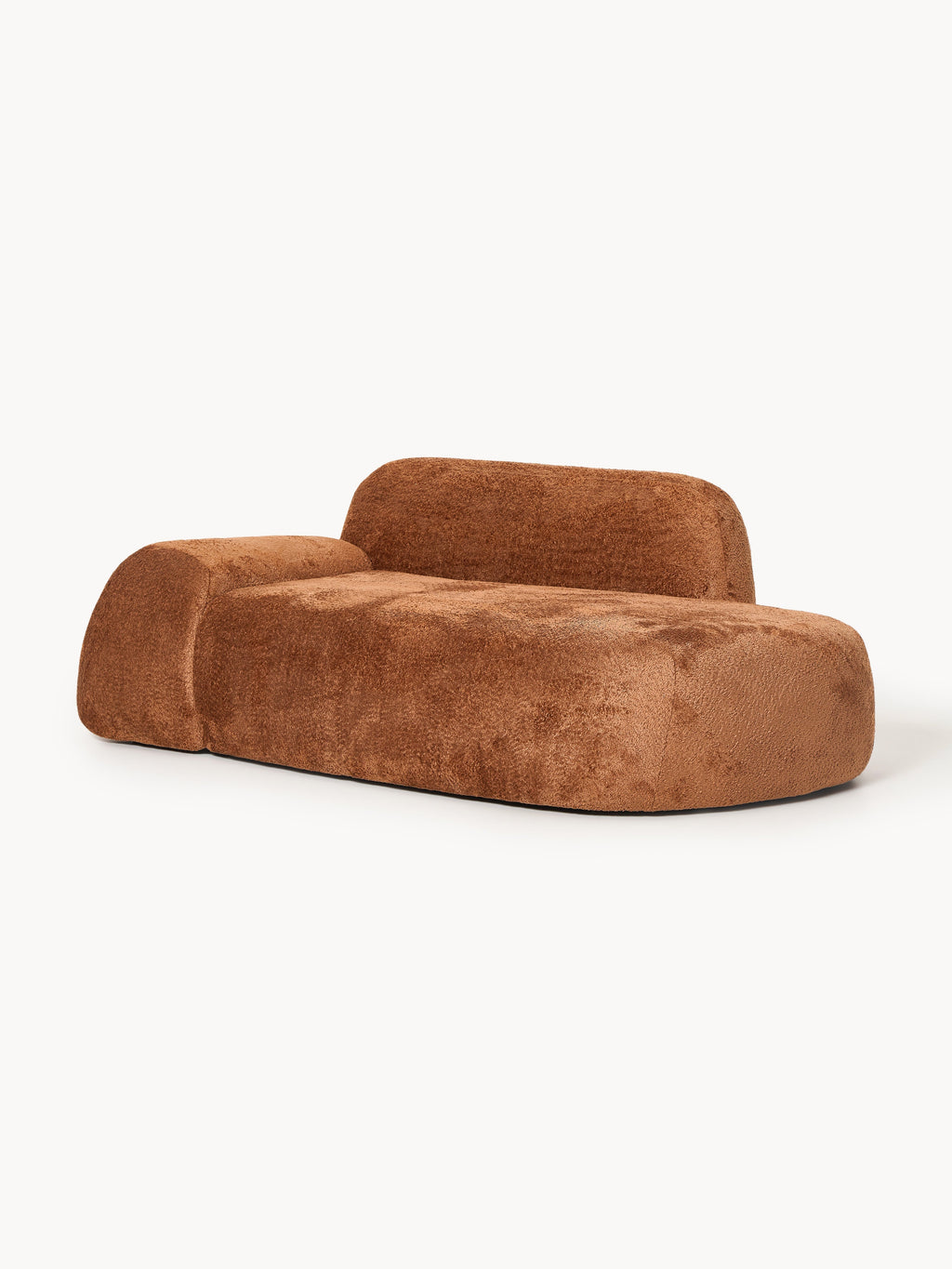Wolke Teddy Bouclé Sofa (2-seater) with Chaise End