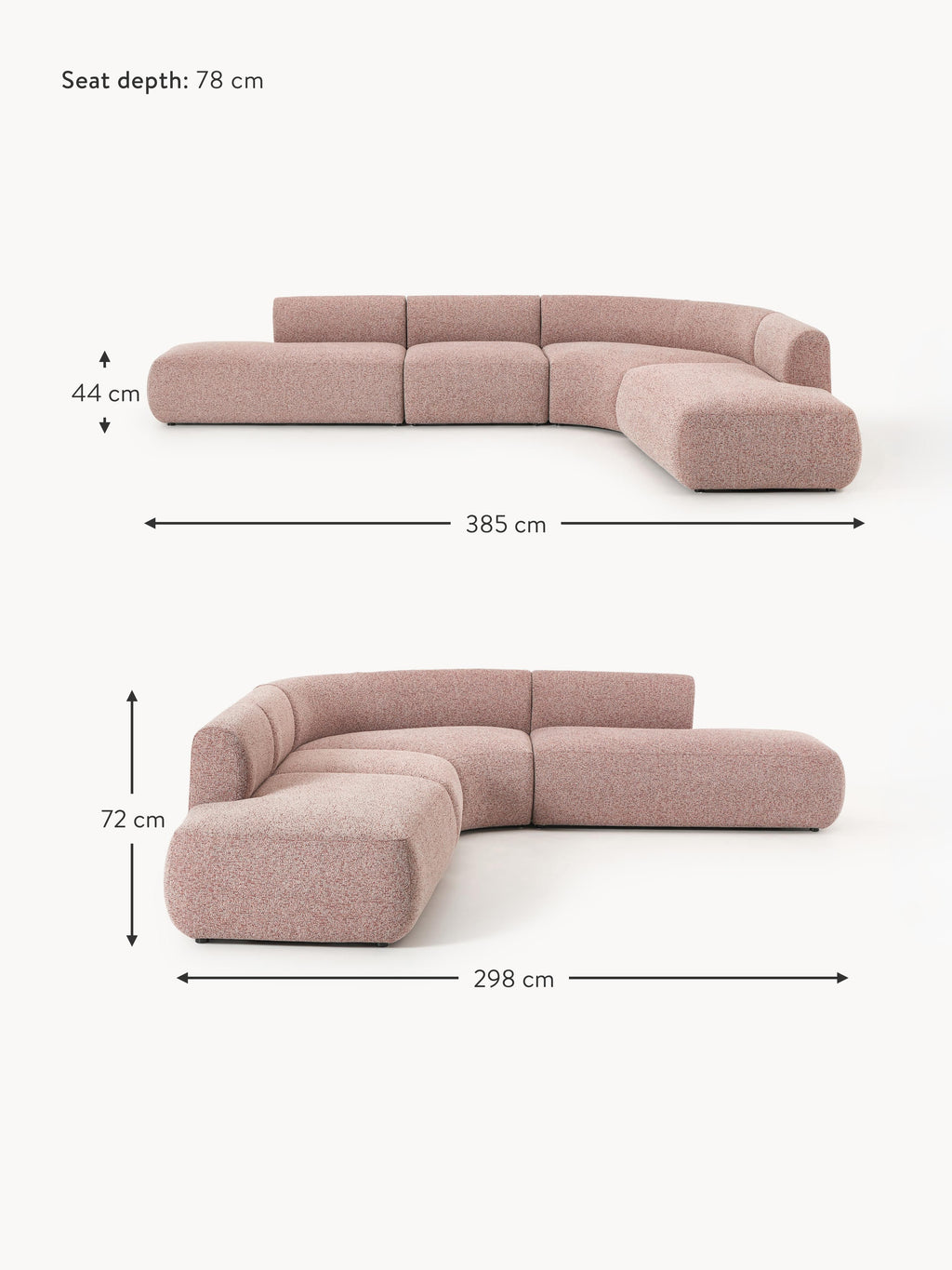 Sofia XL Modular Bouclé Corner Sofa