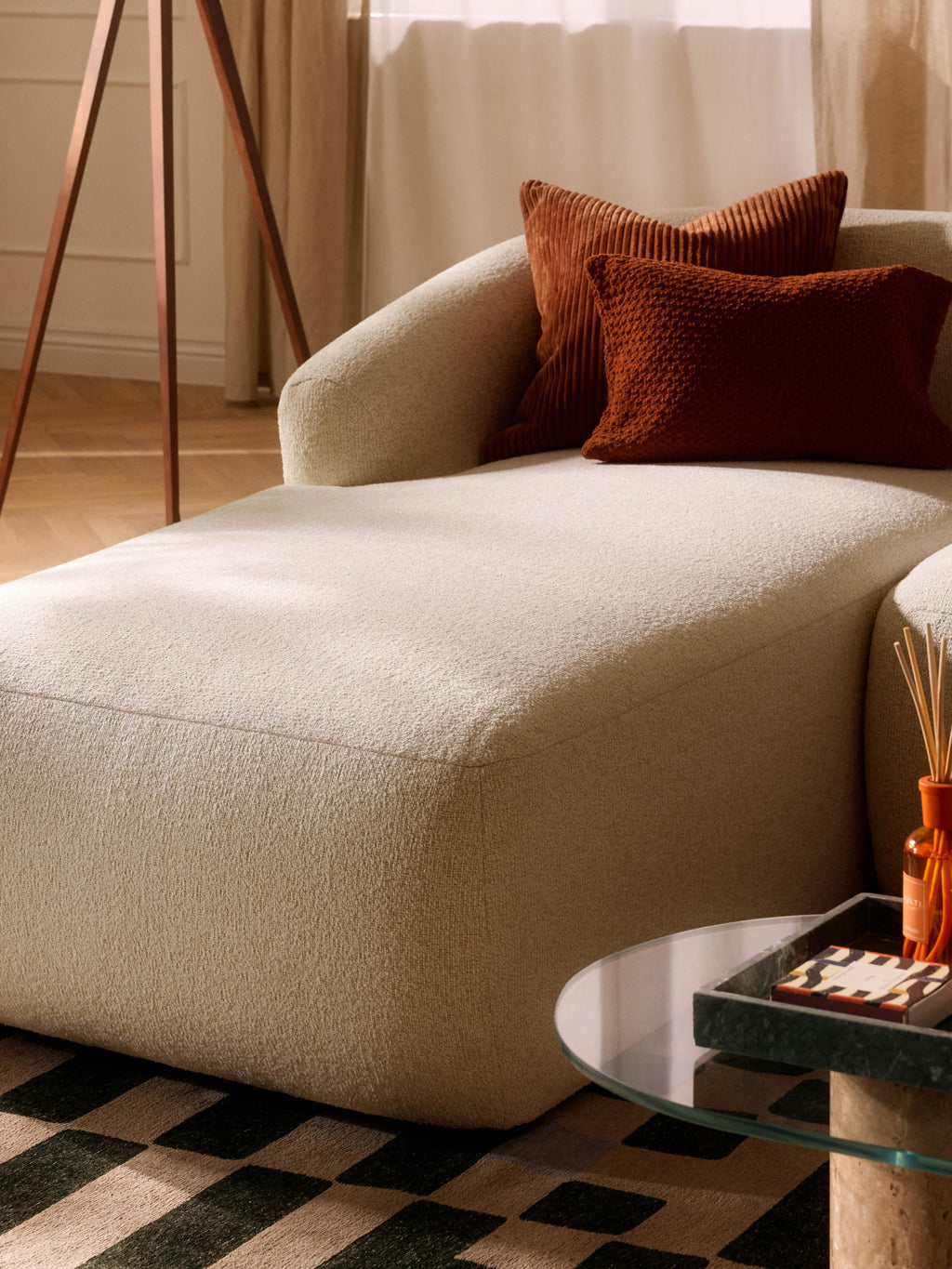 Sofia Bouclé Corner Chaise Module