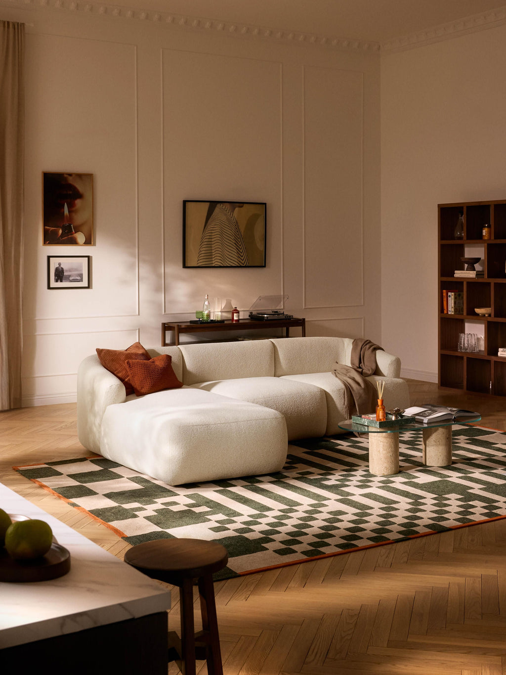 Sofia Bouclé Corner Chaise Module
